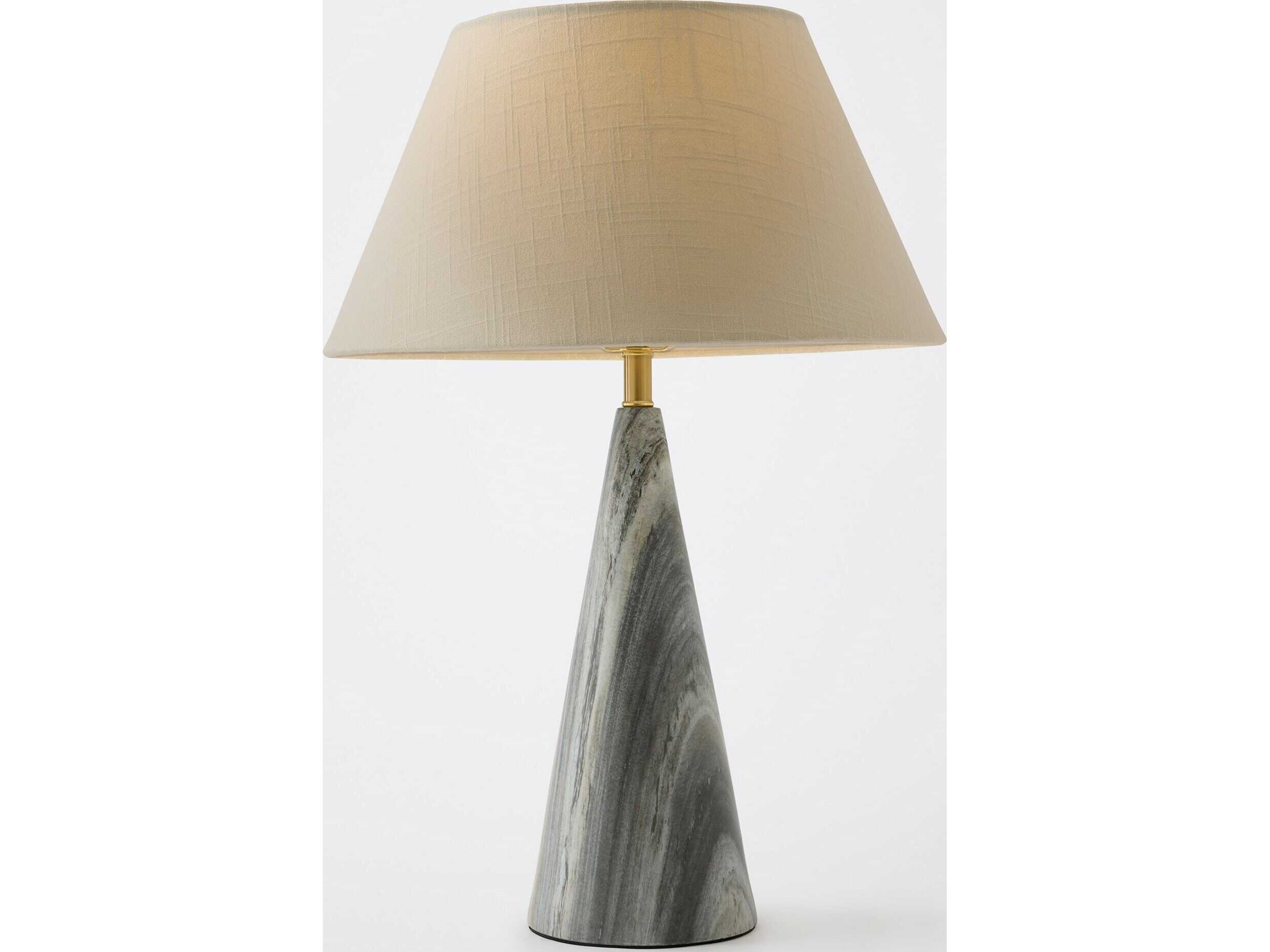 Global Views Conical Brass Table Lamp