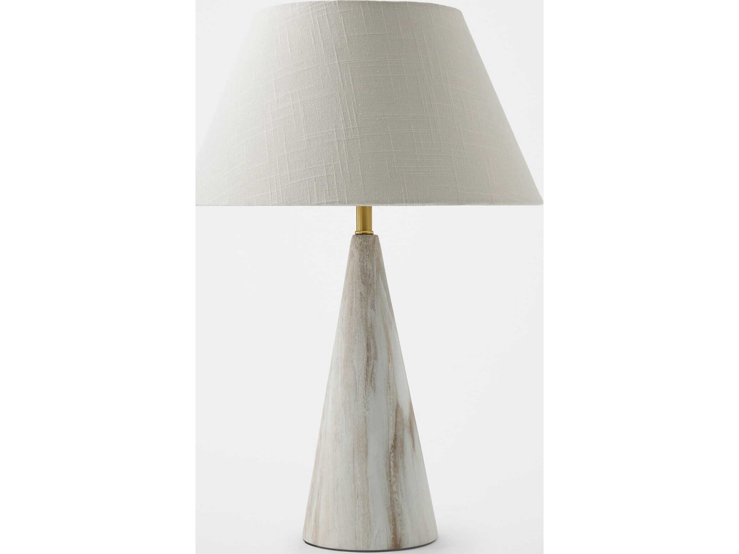 Global Views Conical Brass Gold Table Lamp