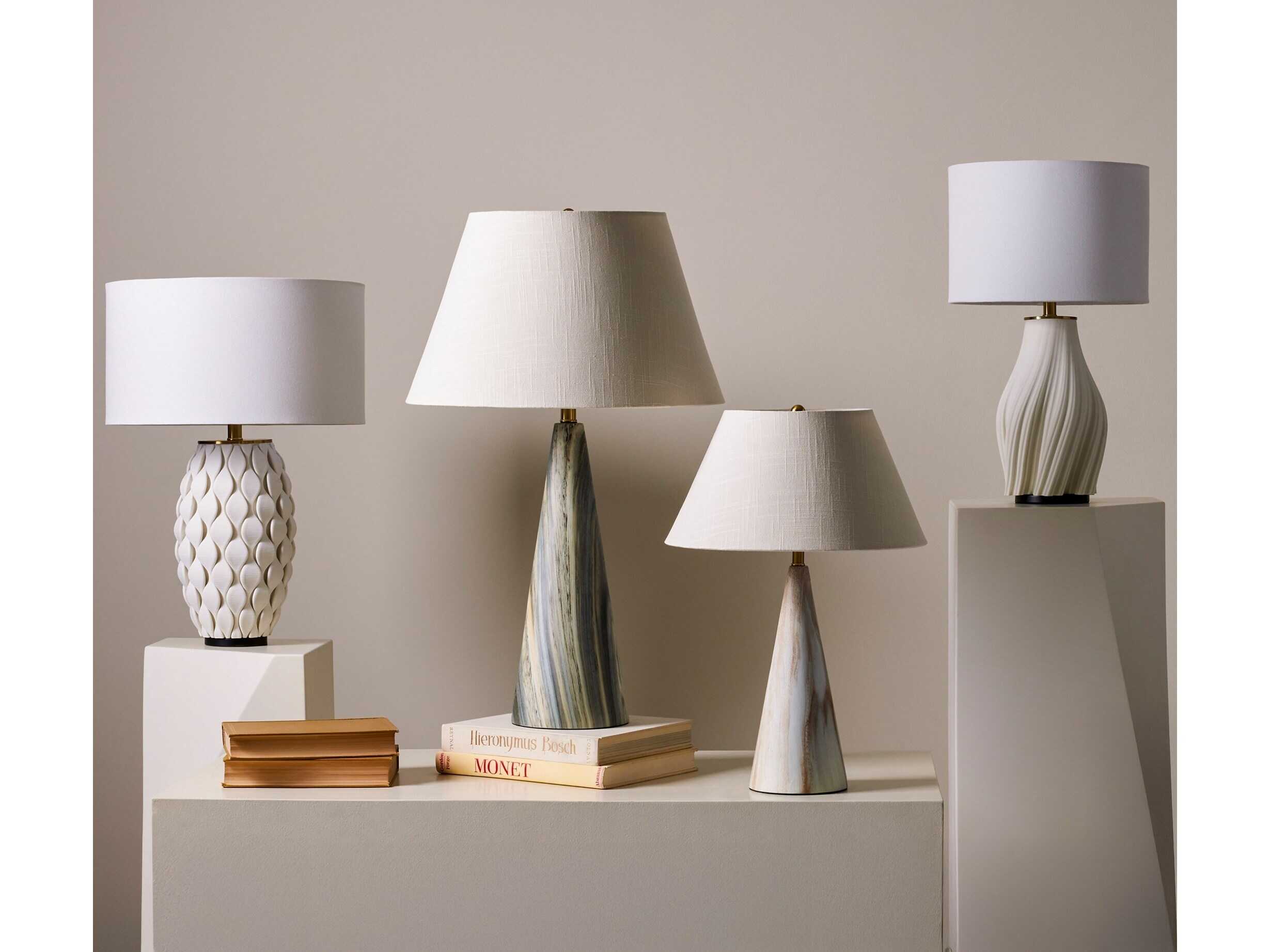 Global Views Conical Brass Gold Table Lamp