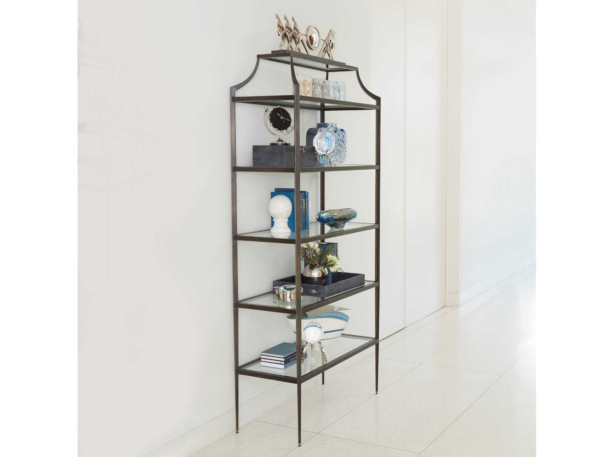 Global Views Dark Gunmetal Bronze / Gold Etagere