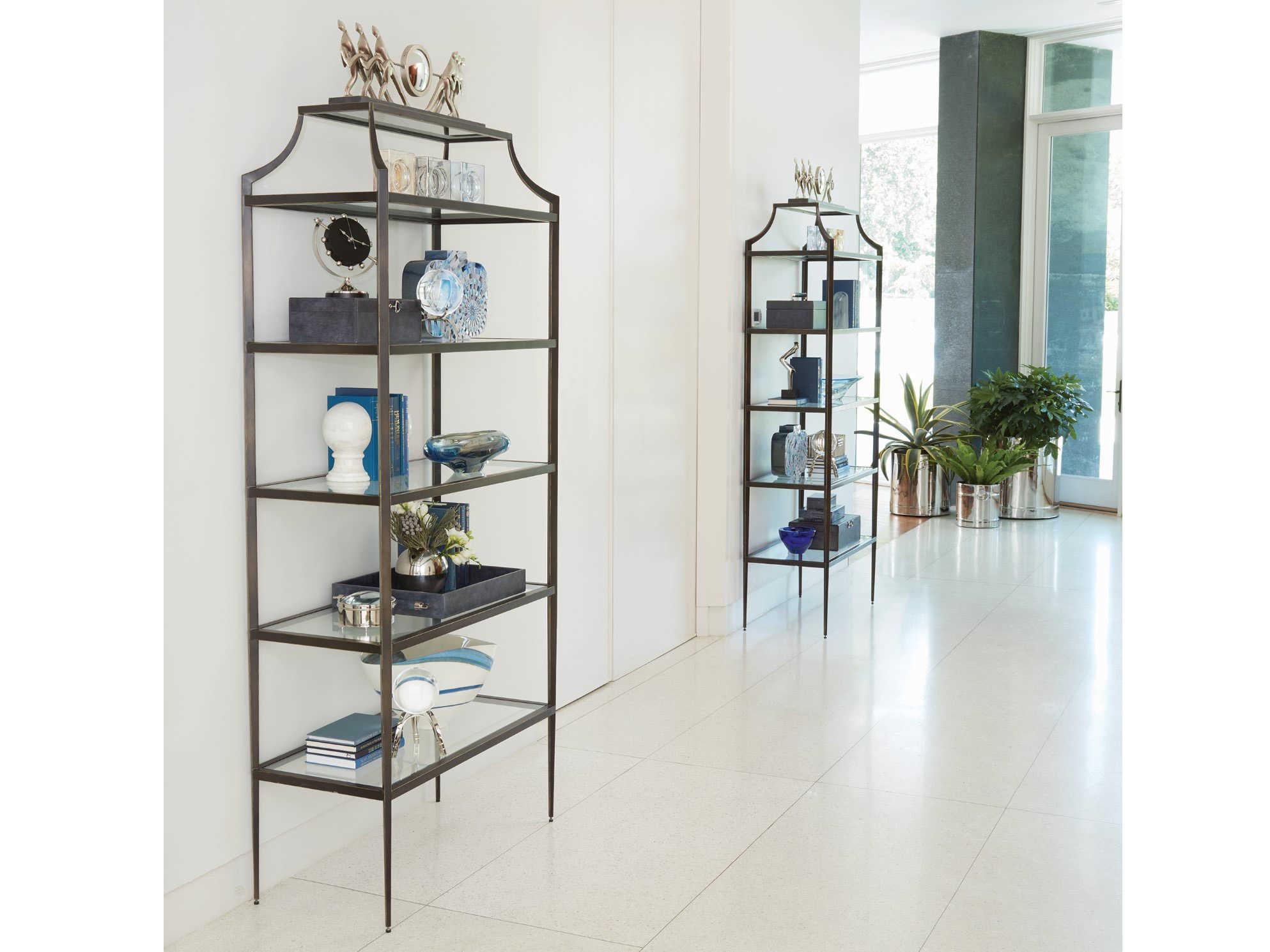 Global Views Dark Gunmetal Bronze / Gold Etagere