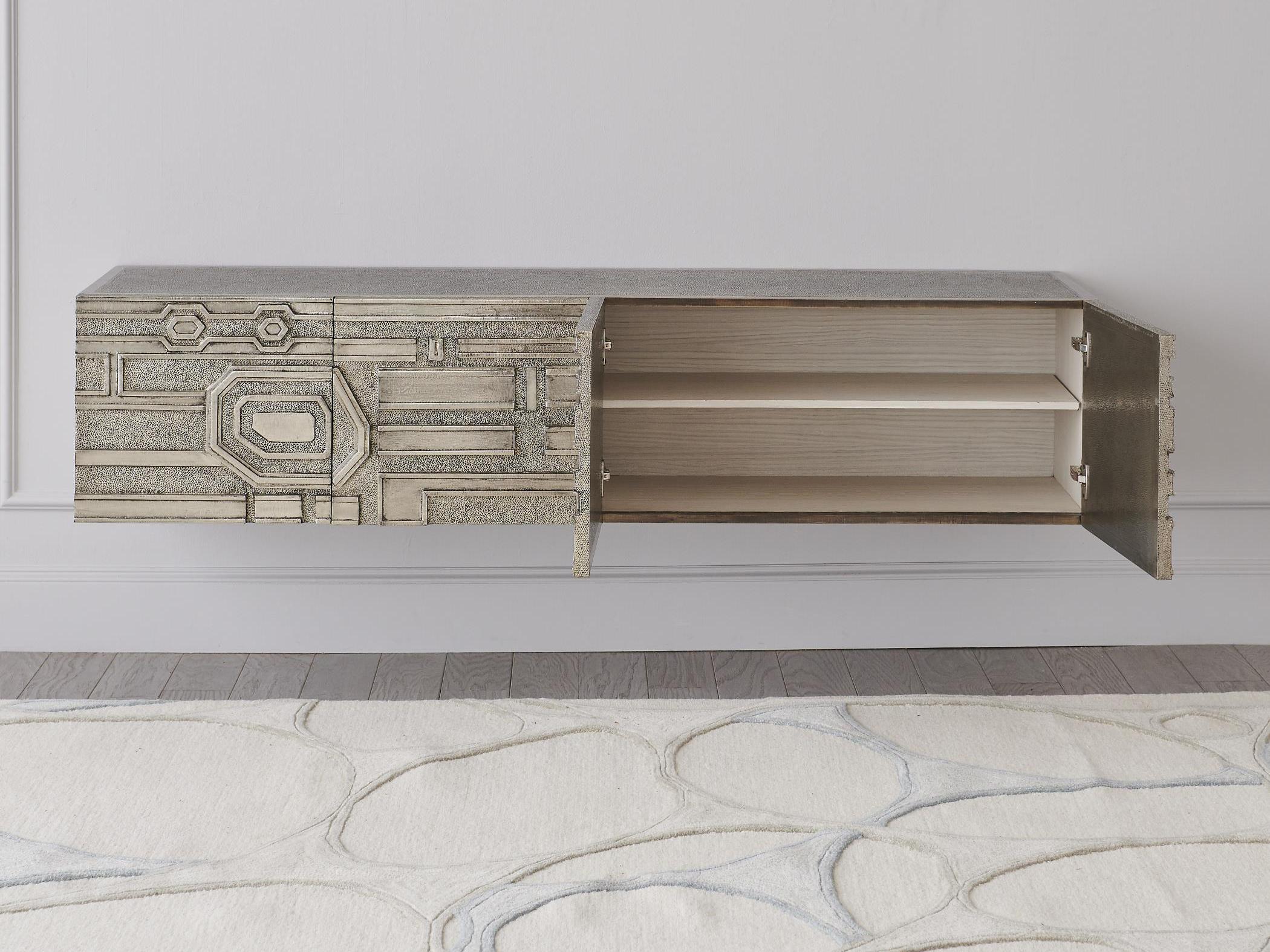 Global Views Silver Teak Wood Accent Chest