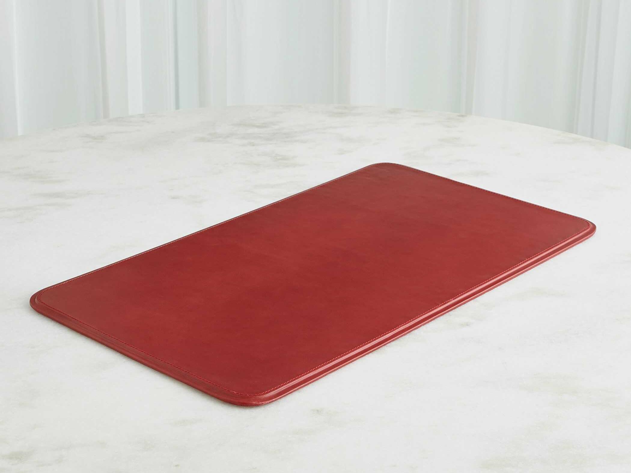Global Views Radius Deep Red Desk Blotter