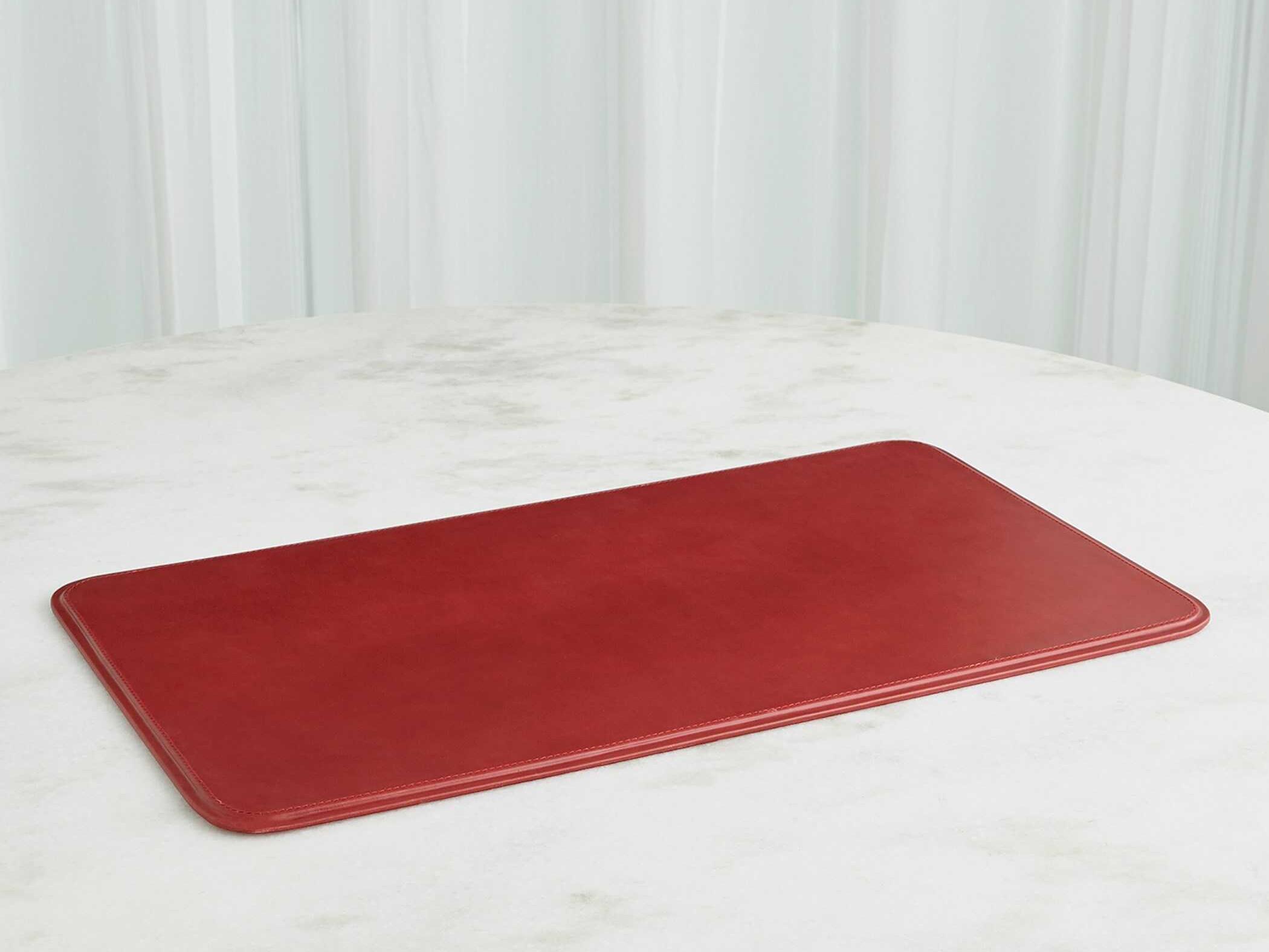 Global Views Radius Deep Red Desk Blotter