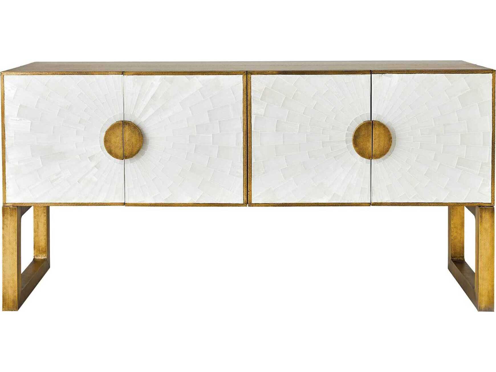 Global Views Gypsum Rectangular Wood Console Table