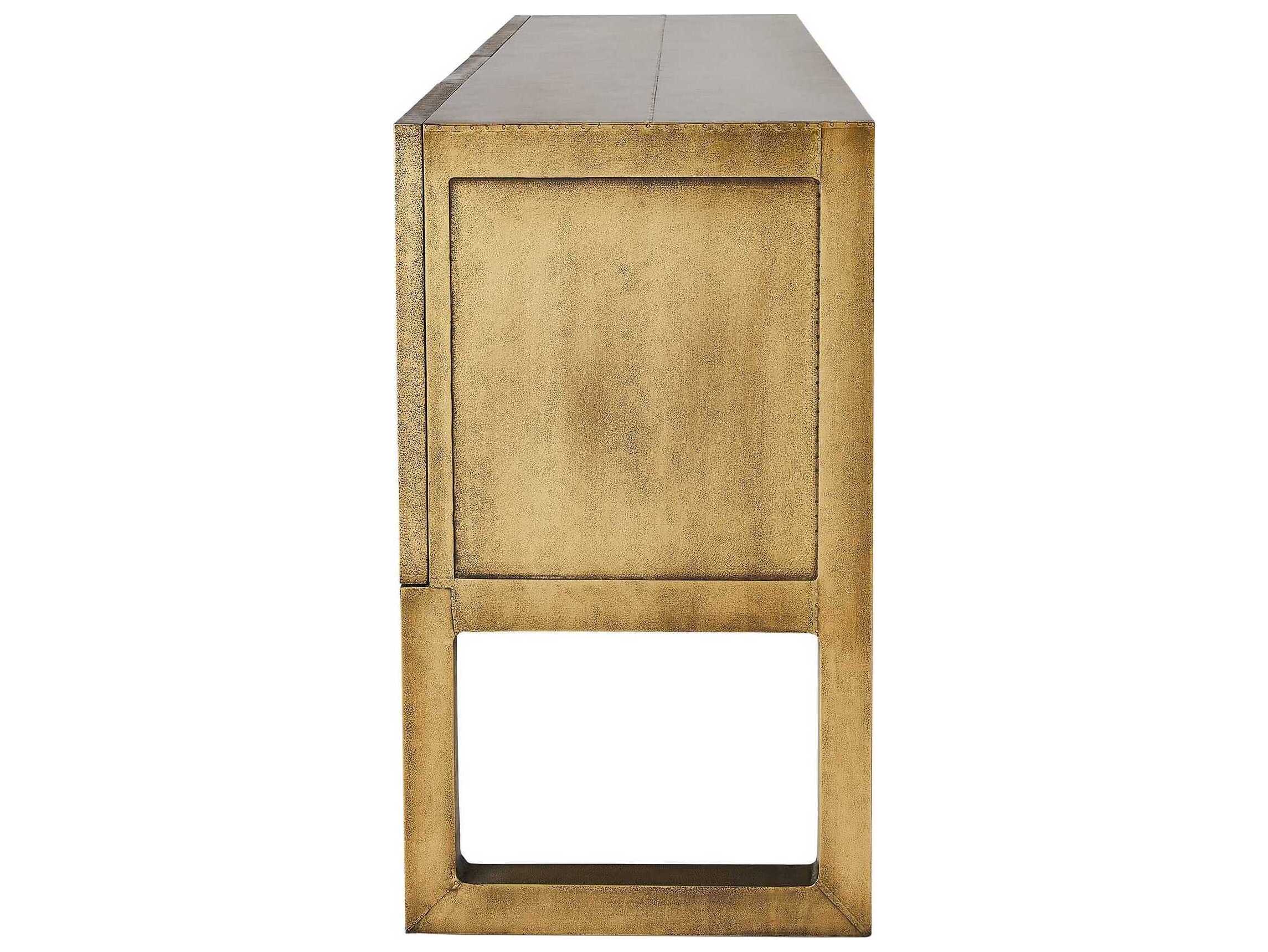 Global Views Gypsum Rectangular Wood Console Table