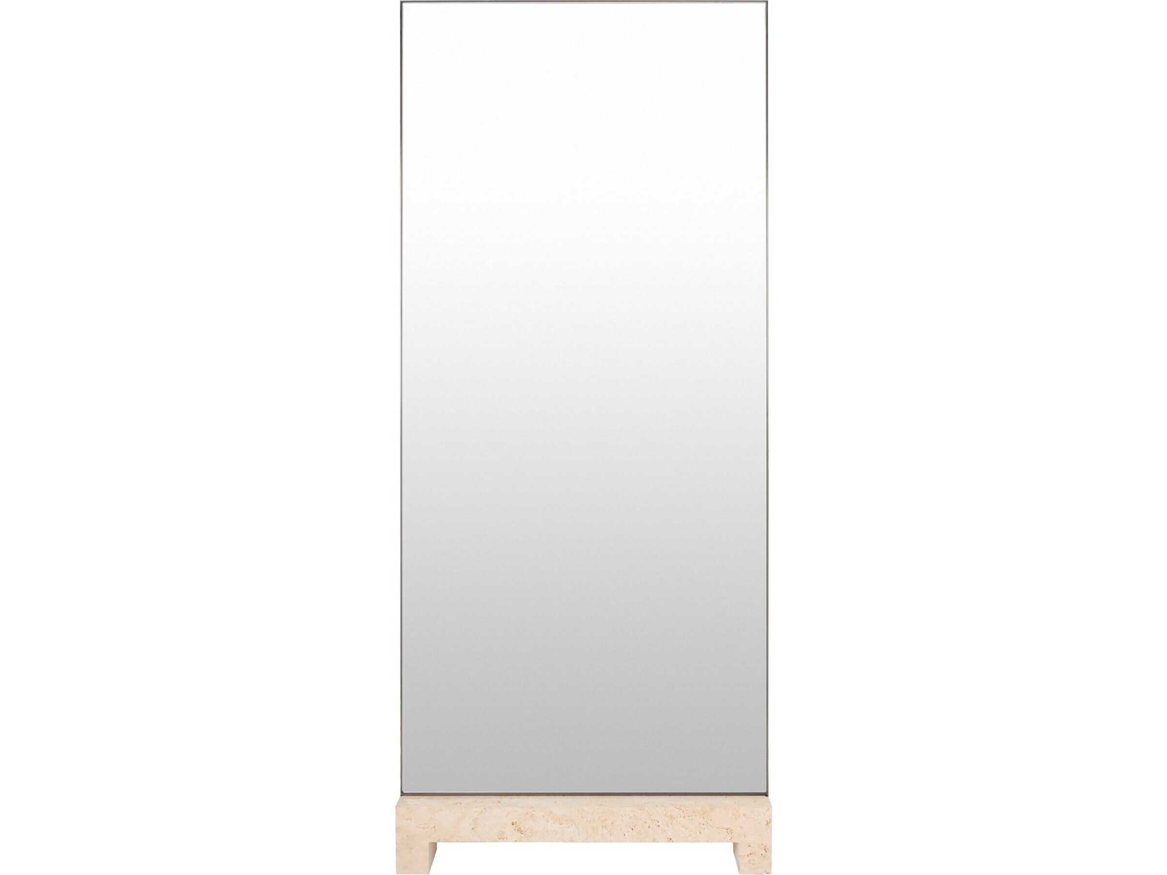 Global Views Zuri Tan Dark Bronze Clear Mirror Floor Rectangular