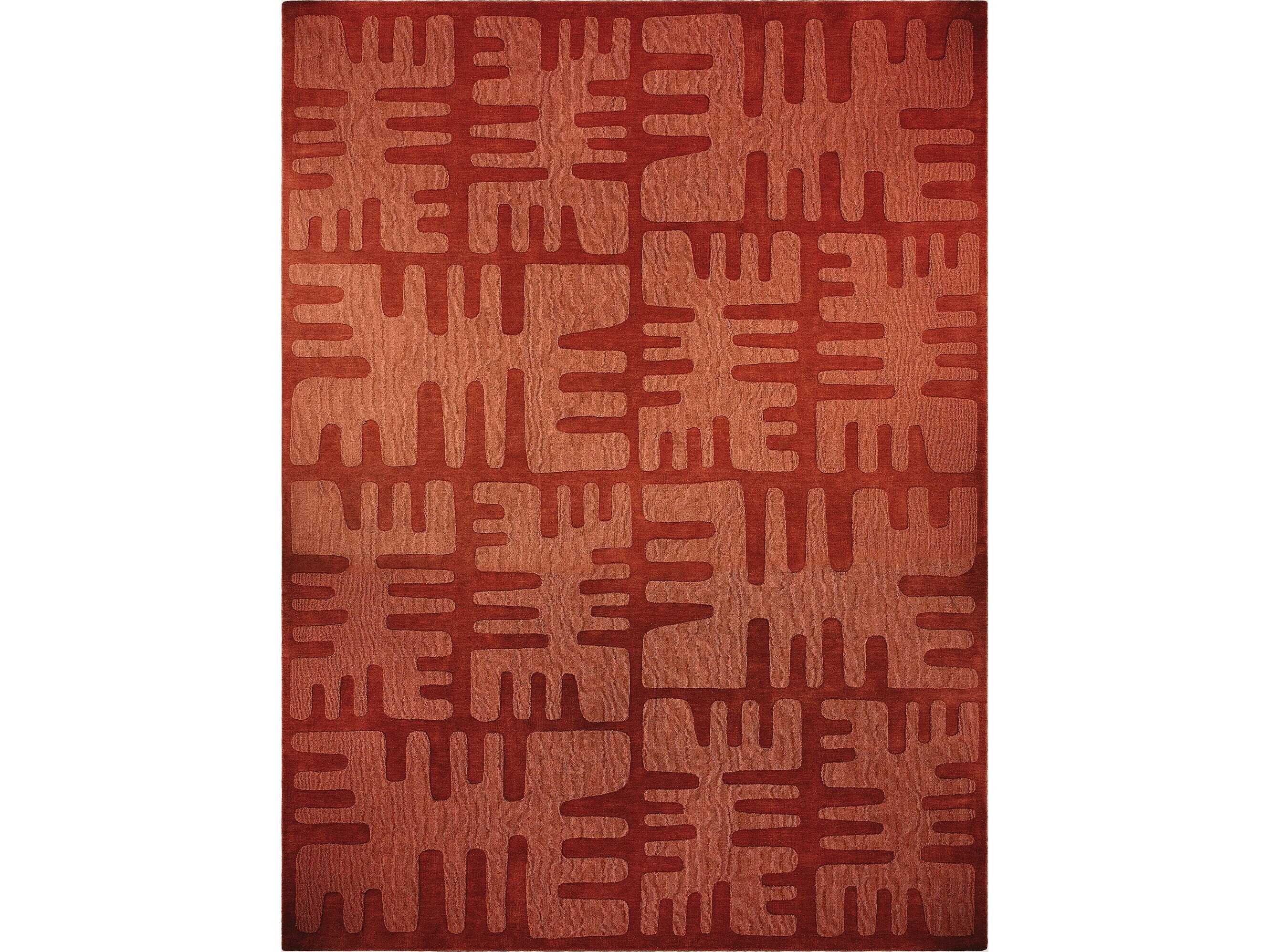 Global Views Duafe Rust Abstract Area Rug