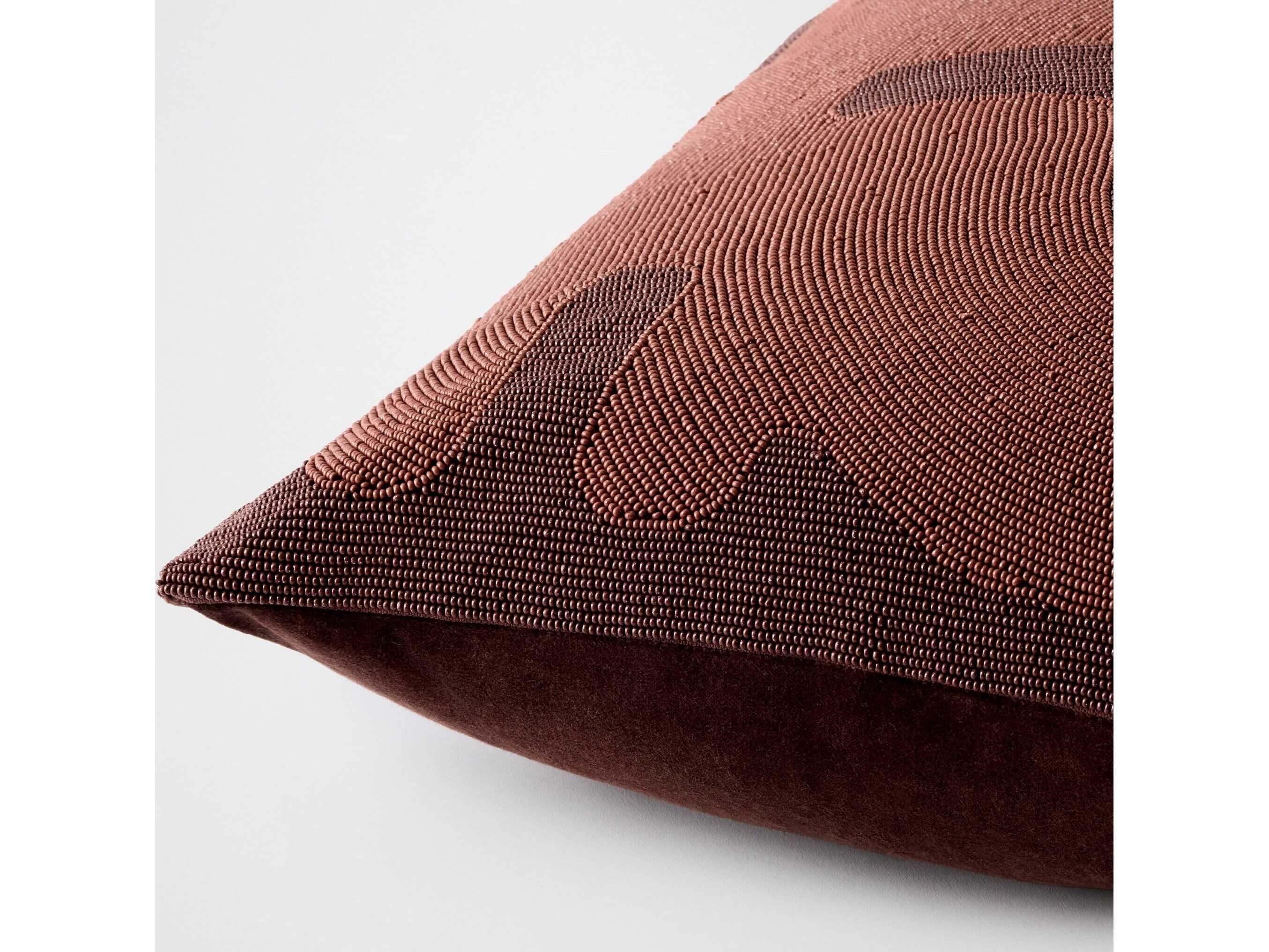 Global Views Carthago Beaded Pillow-Key-Rust