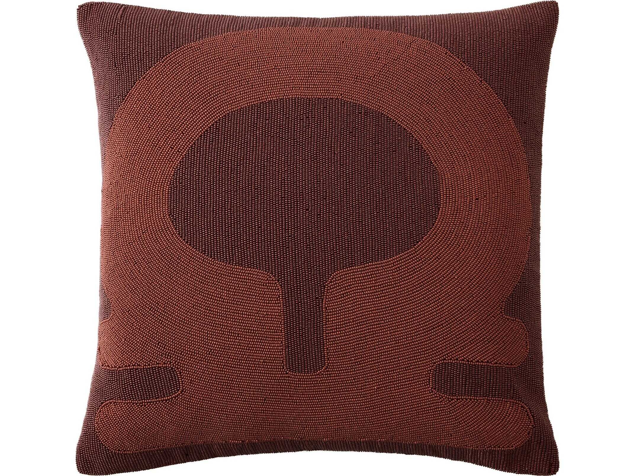 Global Views Carthago Beaded Pillow-Key-Rust