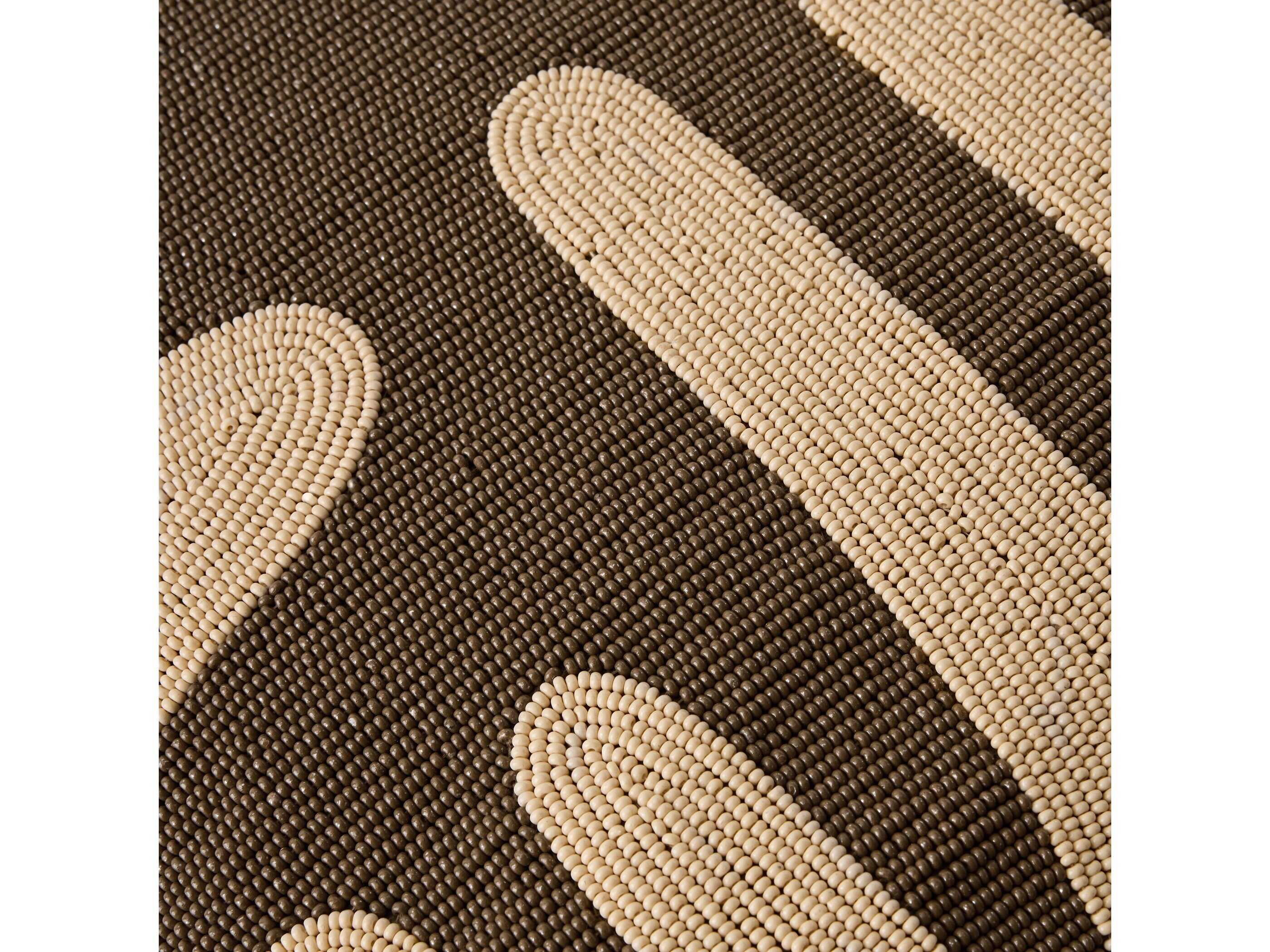 Global Views Carthago Beaded Pillow-Pass-Sepia