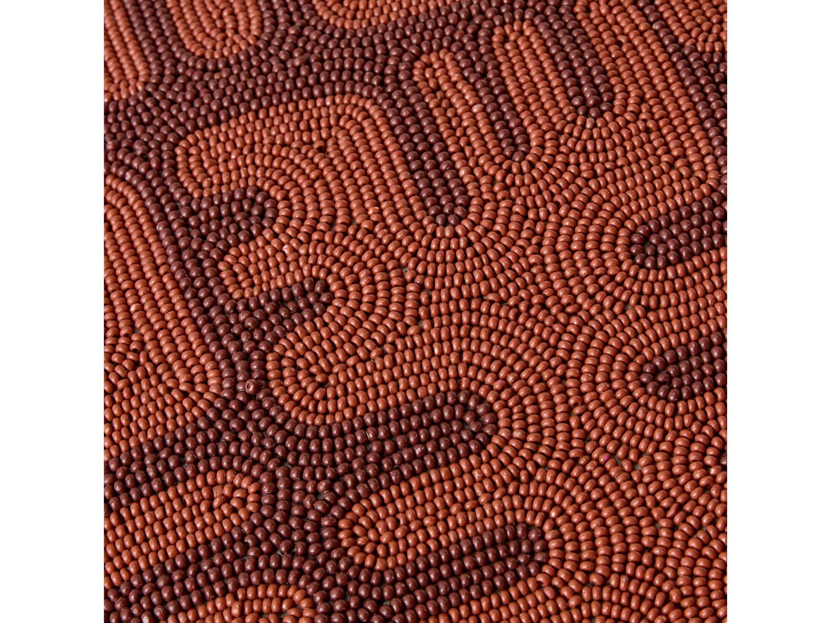 Global Views Duafe Beaded Pillow-Rust