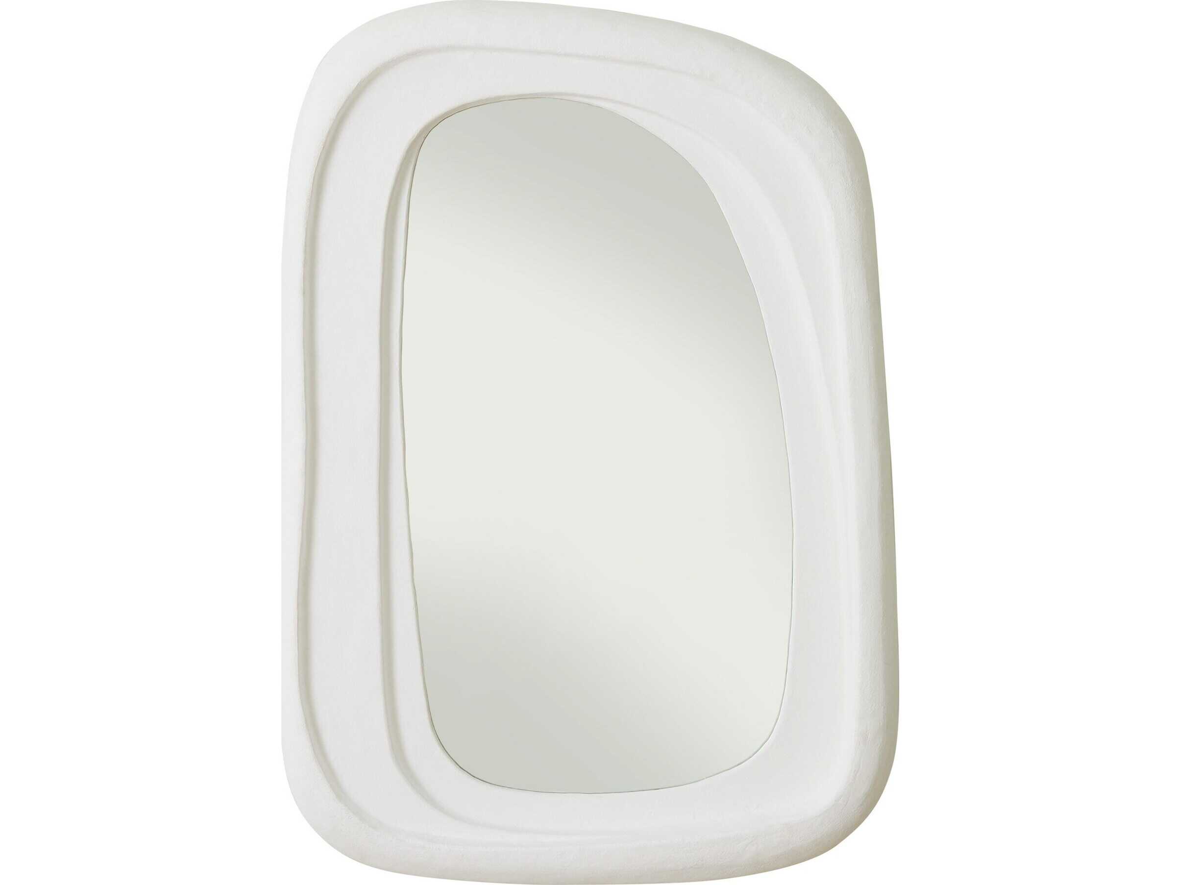 Global Views Epoque White Wall Mirror Vertical Large