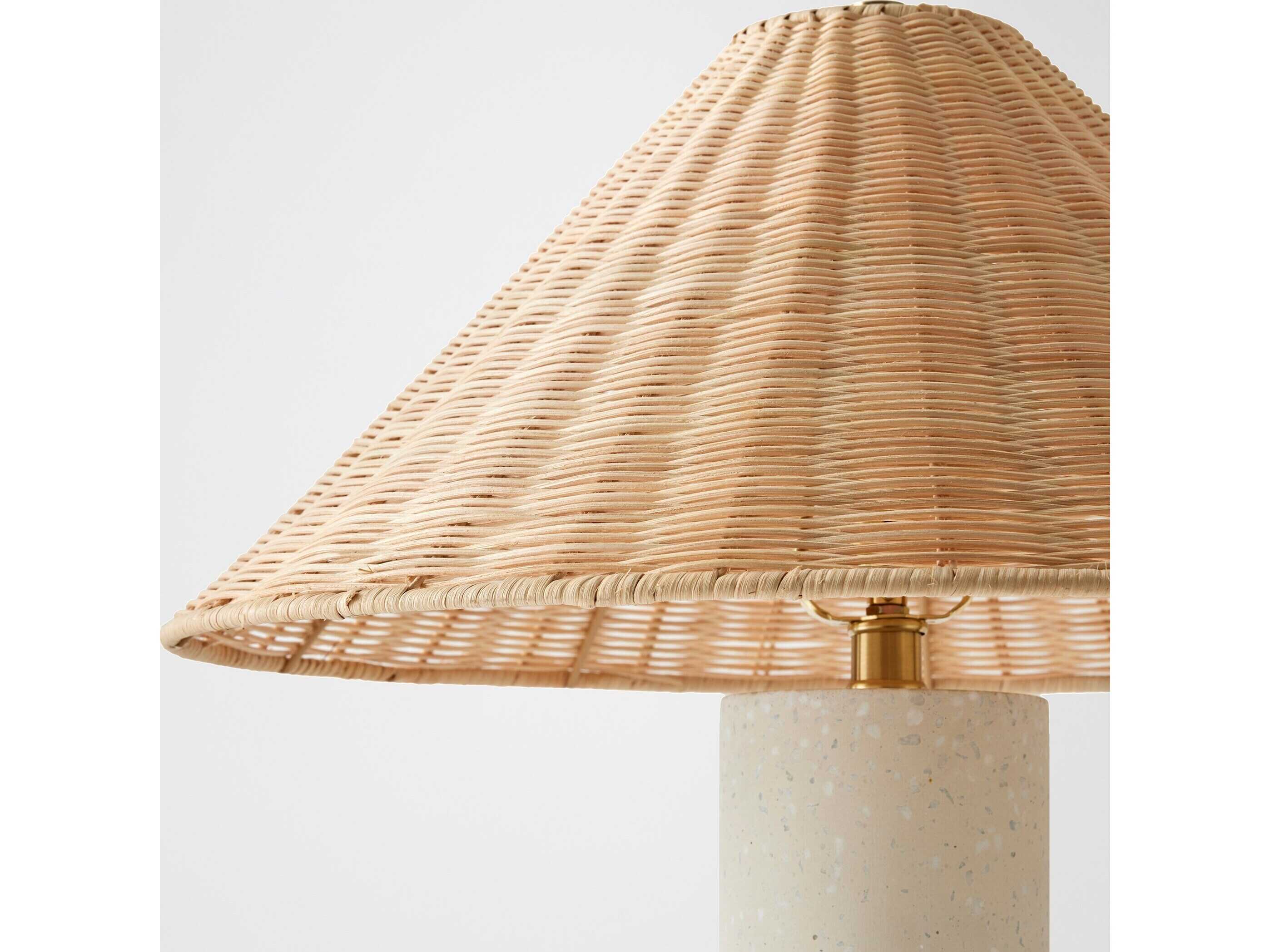 Global Views Terrazzo Beige Brown Brass Orange Buffet Lamp