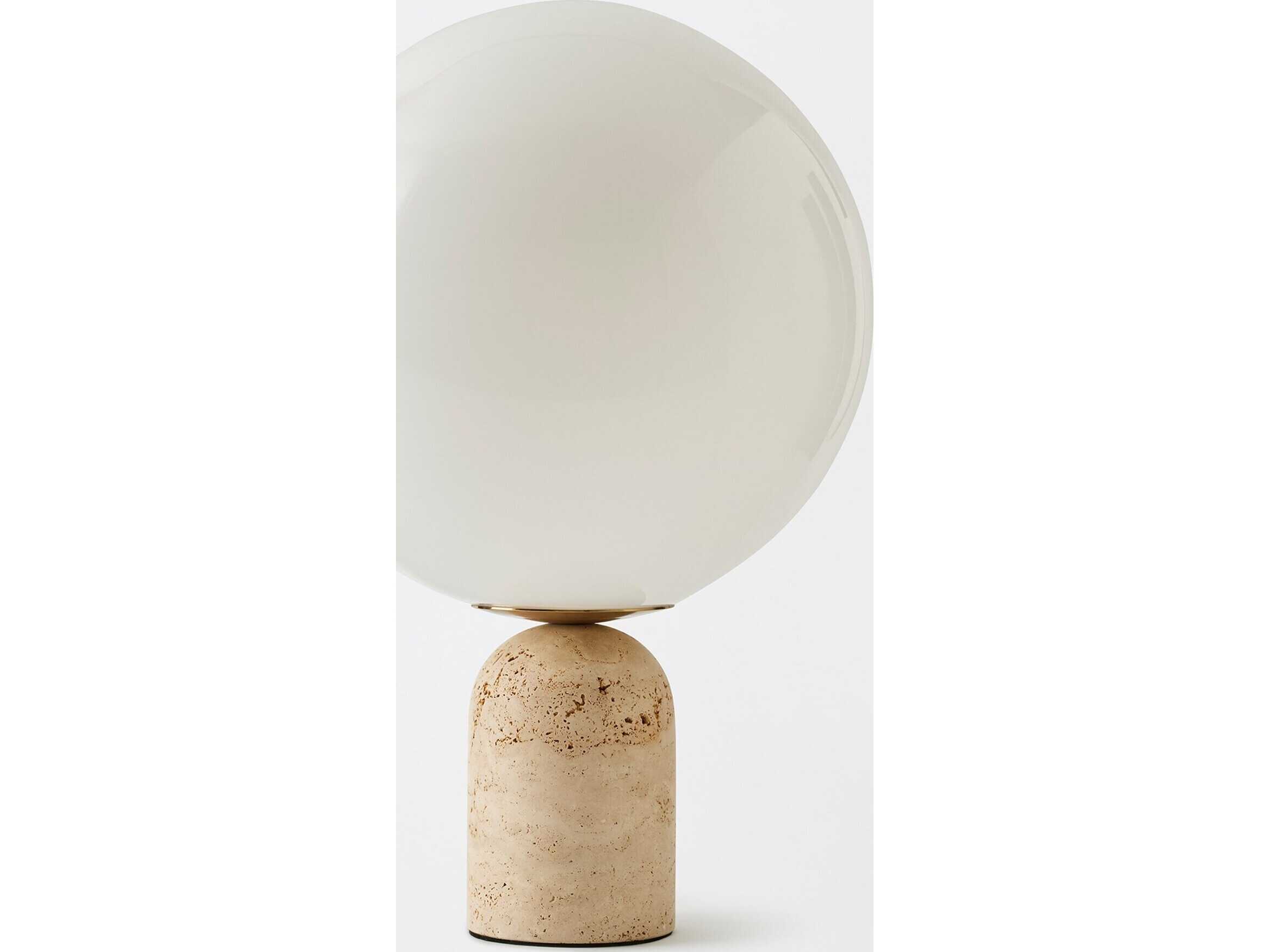 Global Views Orb Brass Gray Table Lamp