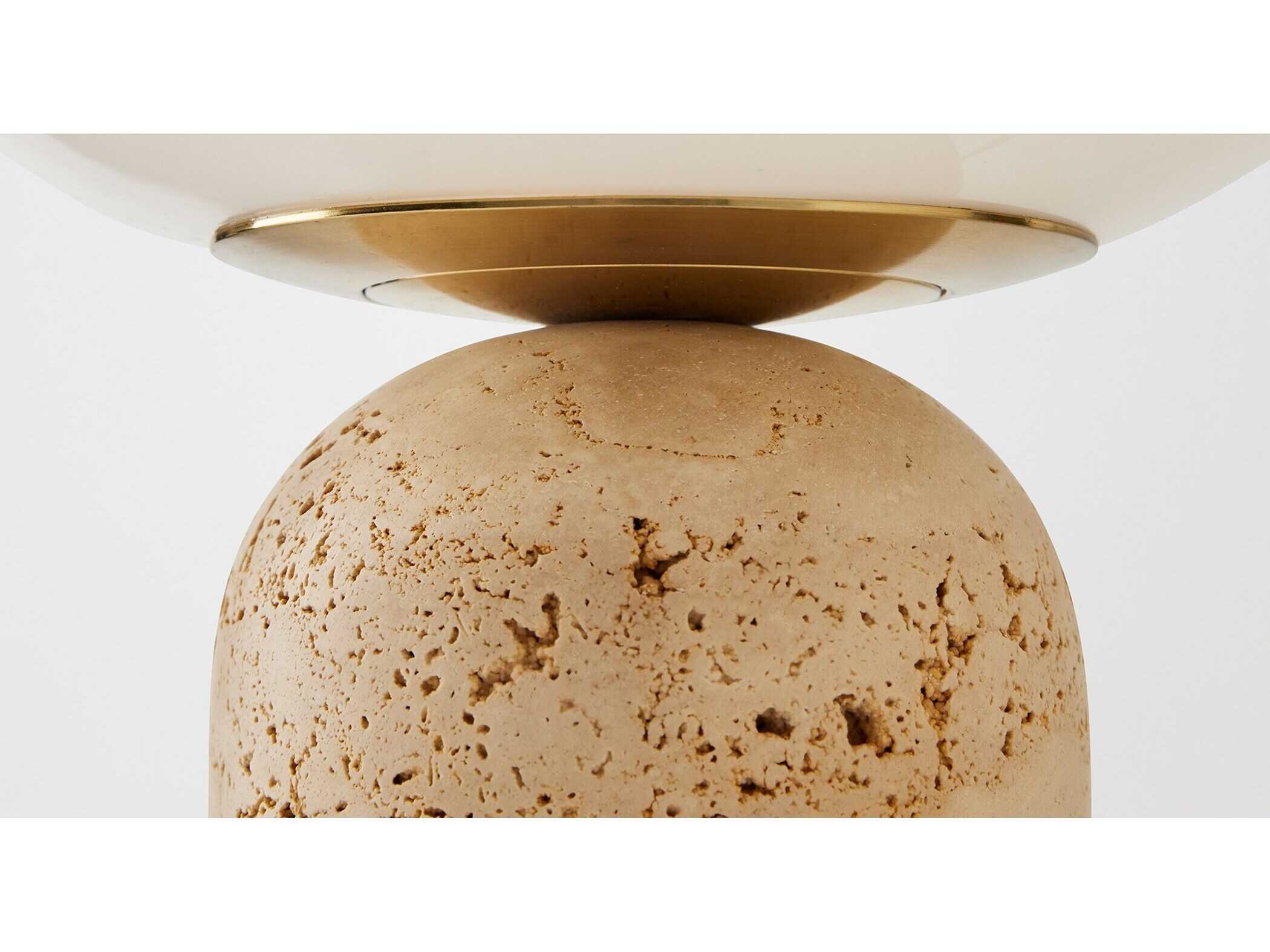 Global Views Orb Brass Gray Table Lamp