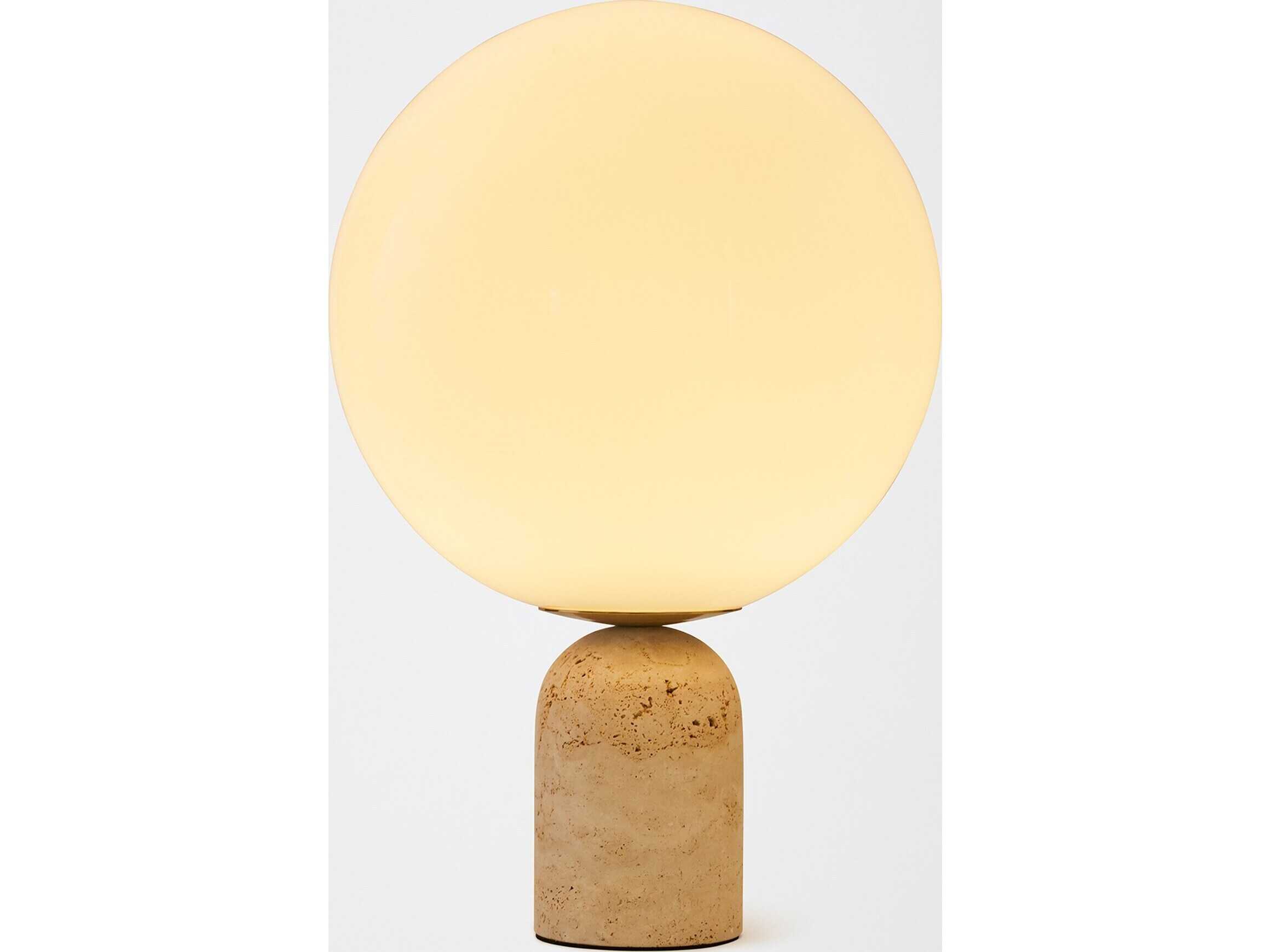 Global Views Orb Brass Gray Table Lamp