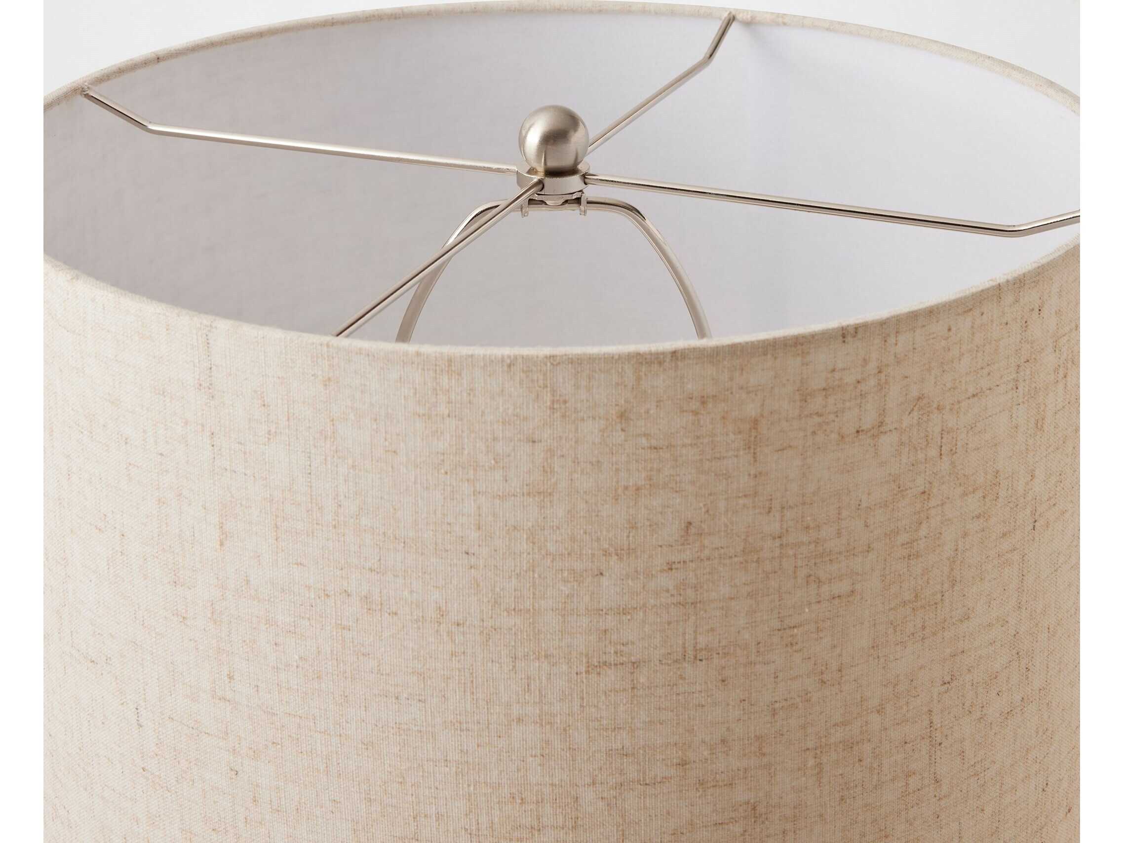 Global Views Ceramic Bubbled Beige Nickel Buffet Lamp