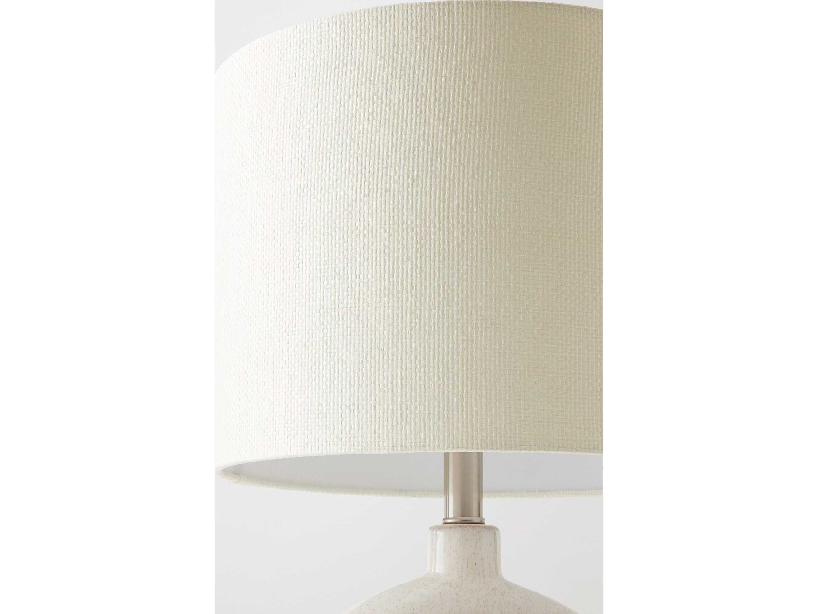 Global Views Open Ring White Ivory Nickel Table Lamp