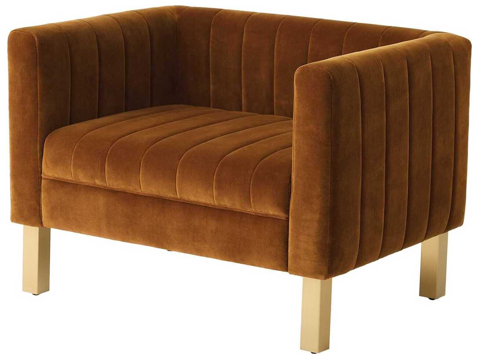 Global Views Perfectly Simple Brown Accent Chair