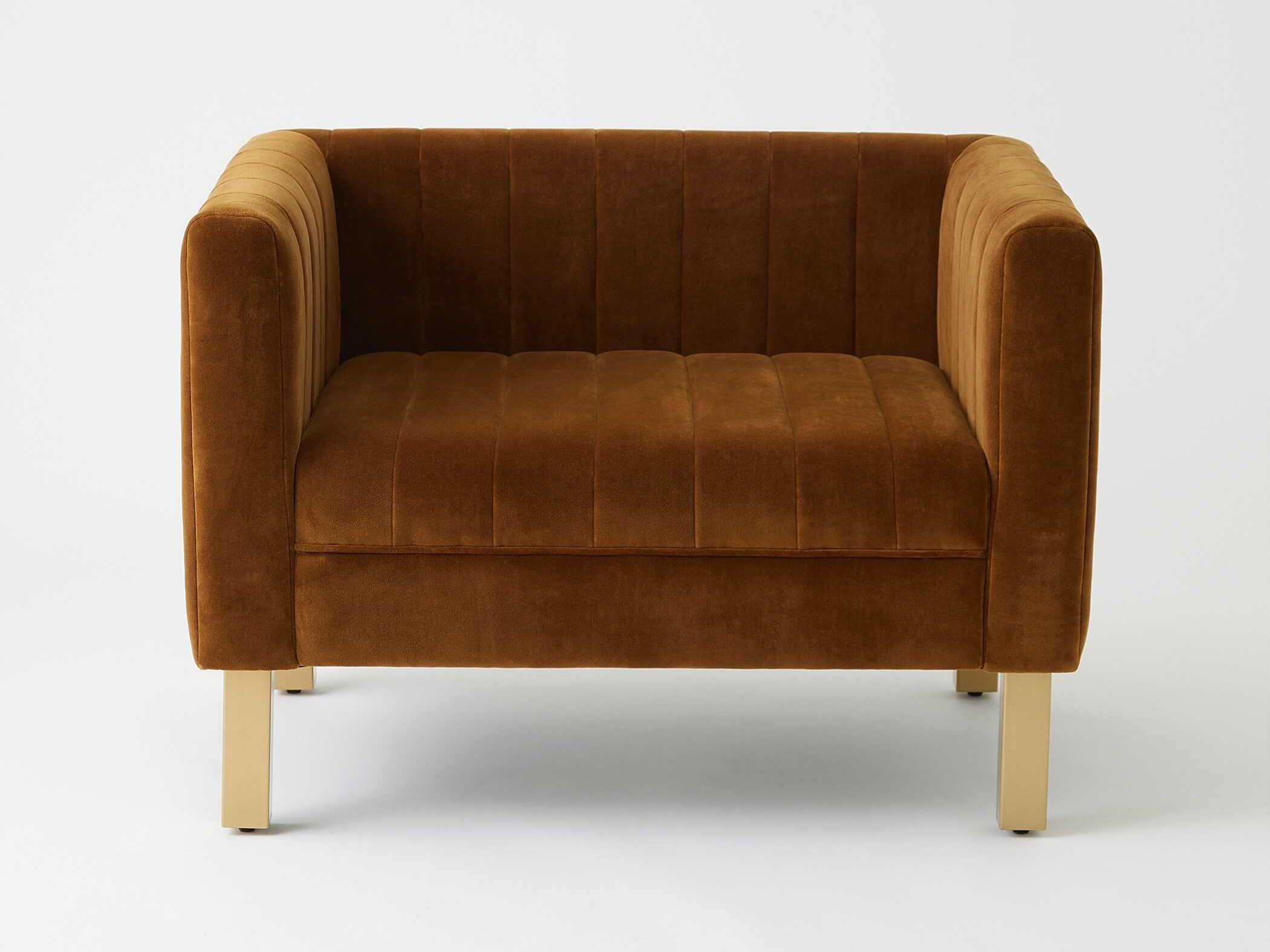 Global Views Perfectly Simple Brown Accent Chair