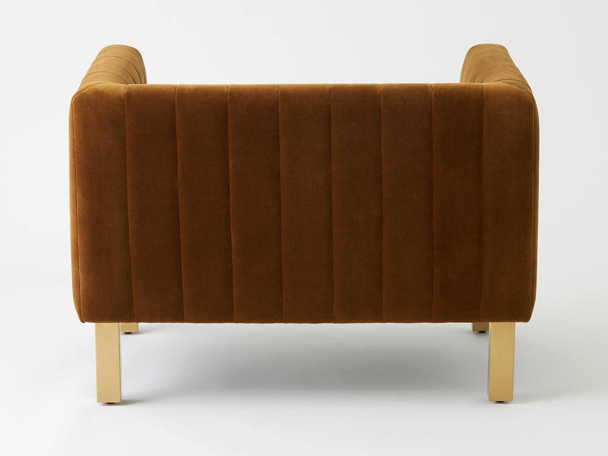 Global Views Perfectly Simple Brown Accent Chair