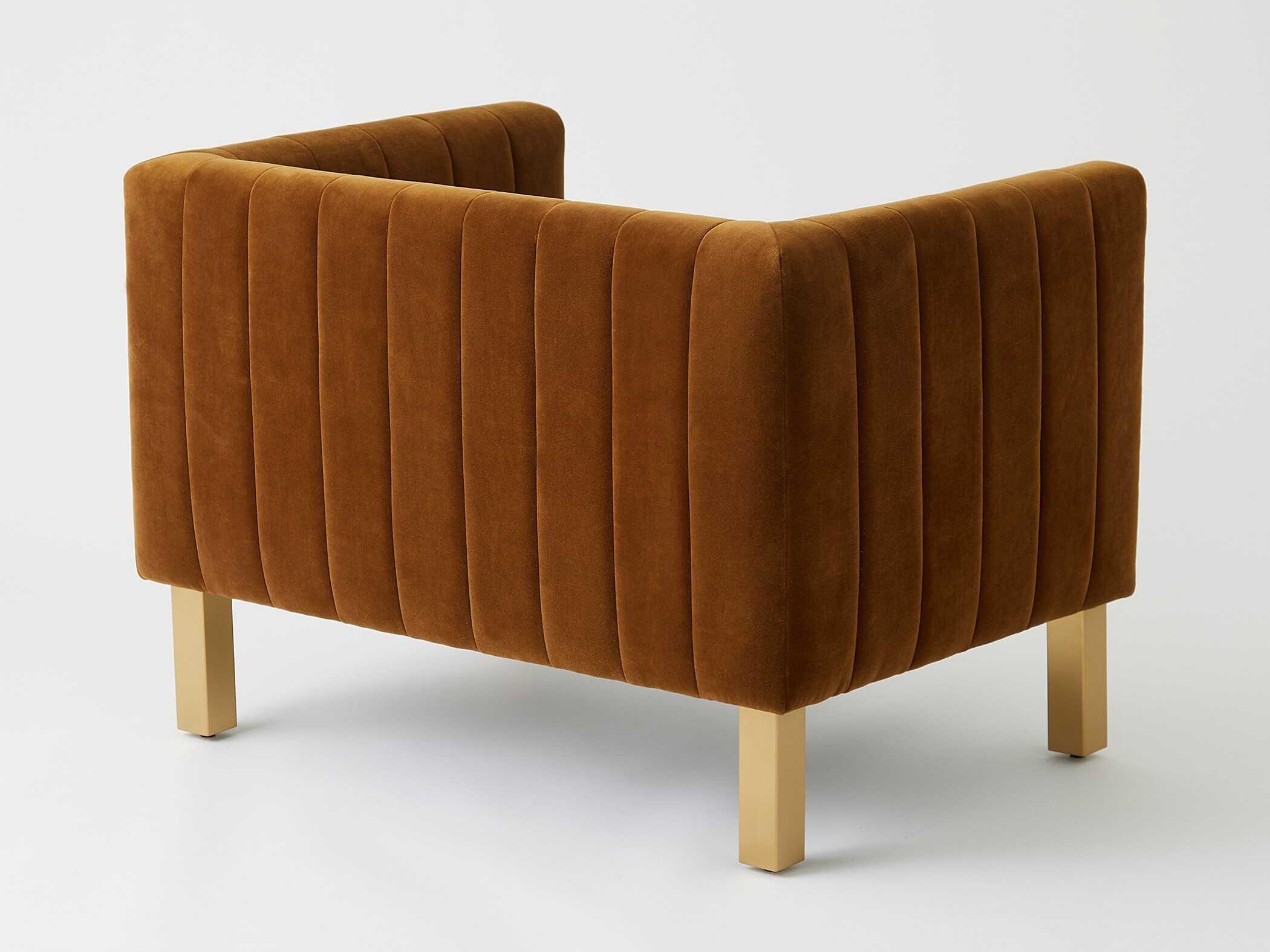 Global Views Perfectly Simple Brown Accent Chair