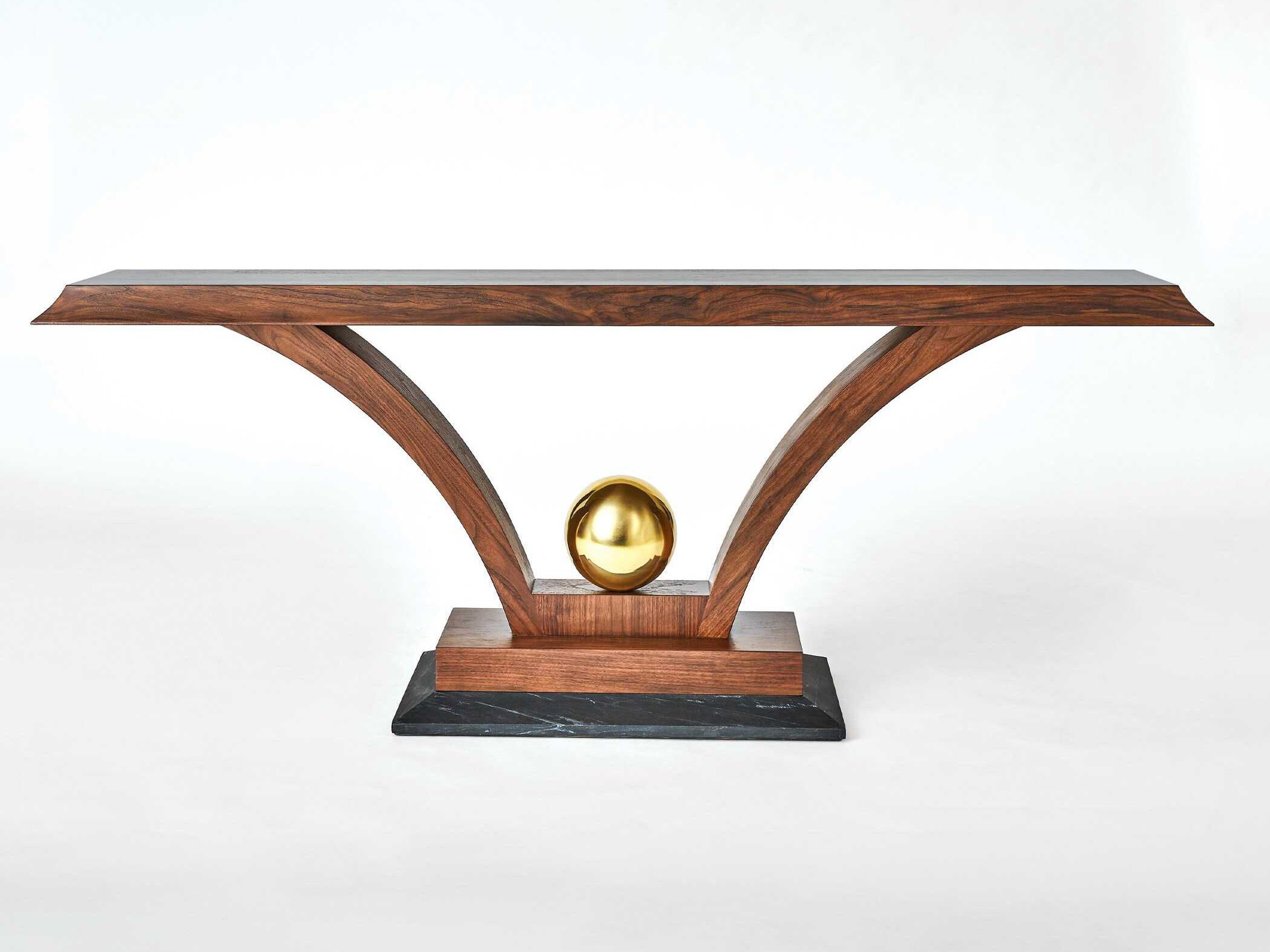 Global Views Colby Rectangular Wood Console Table