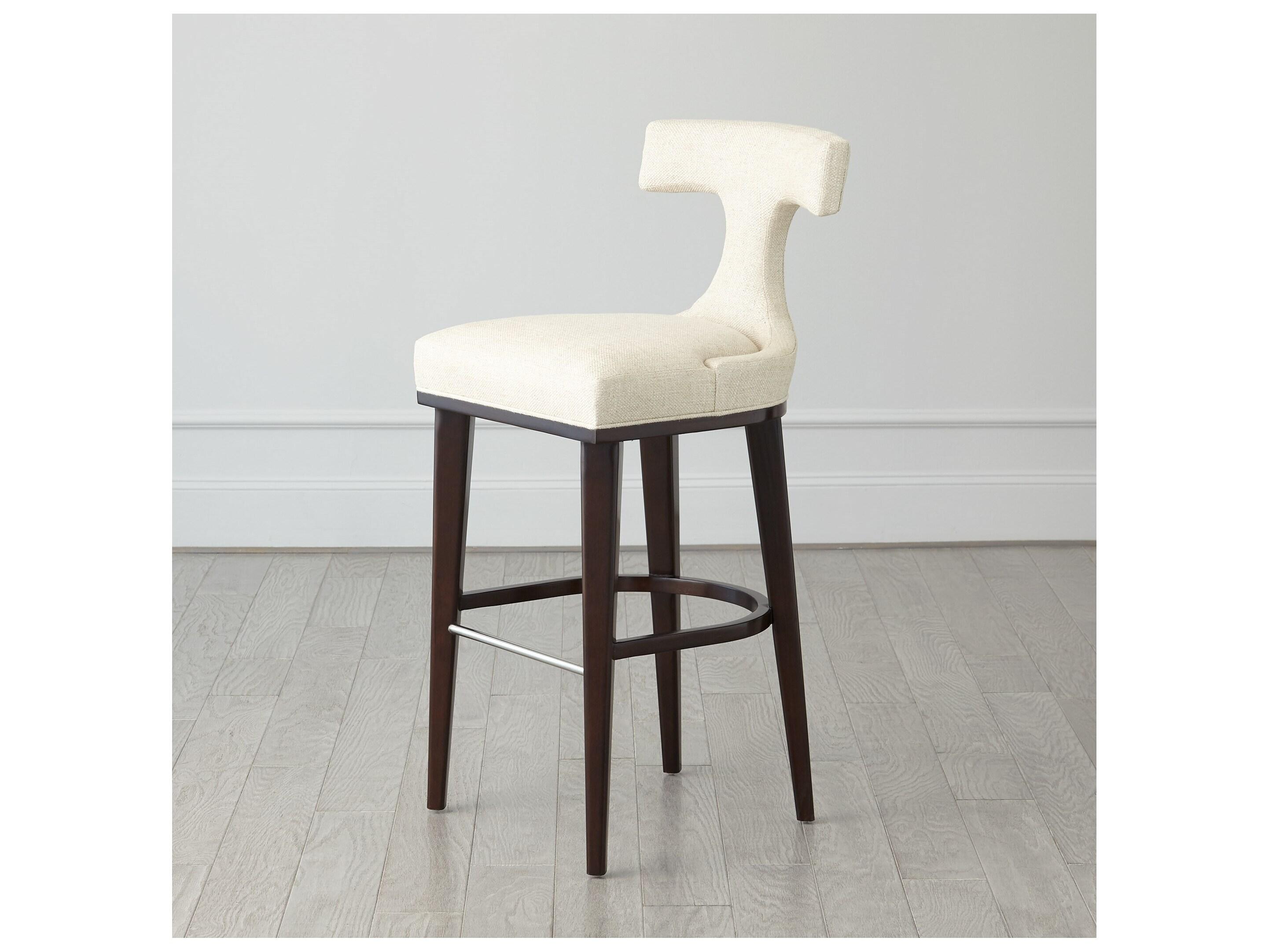 Global Views Upholstered Rubberwood Bar Stool