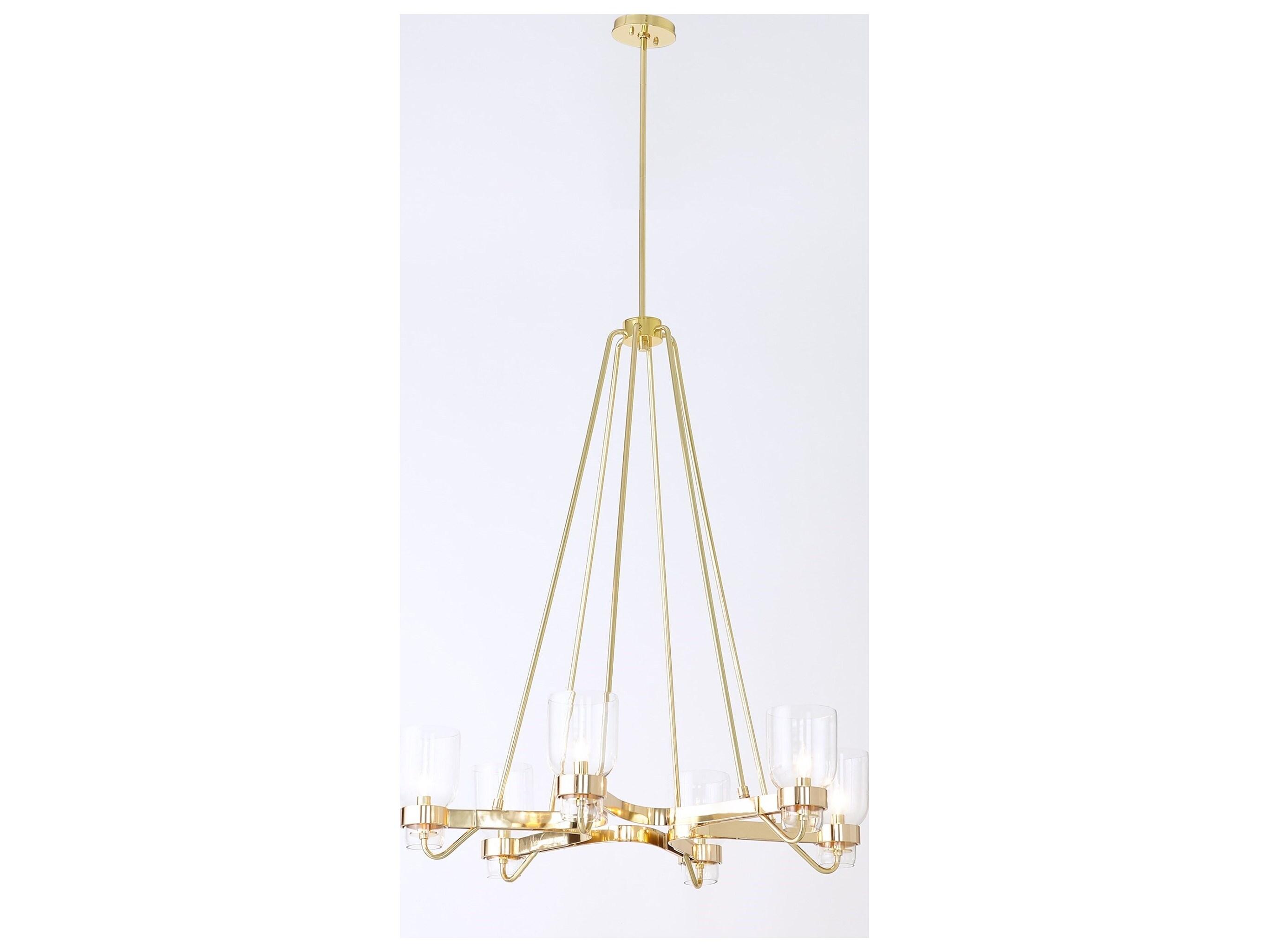 Global Views Brass Candelabra Round Chandelier