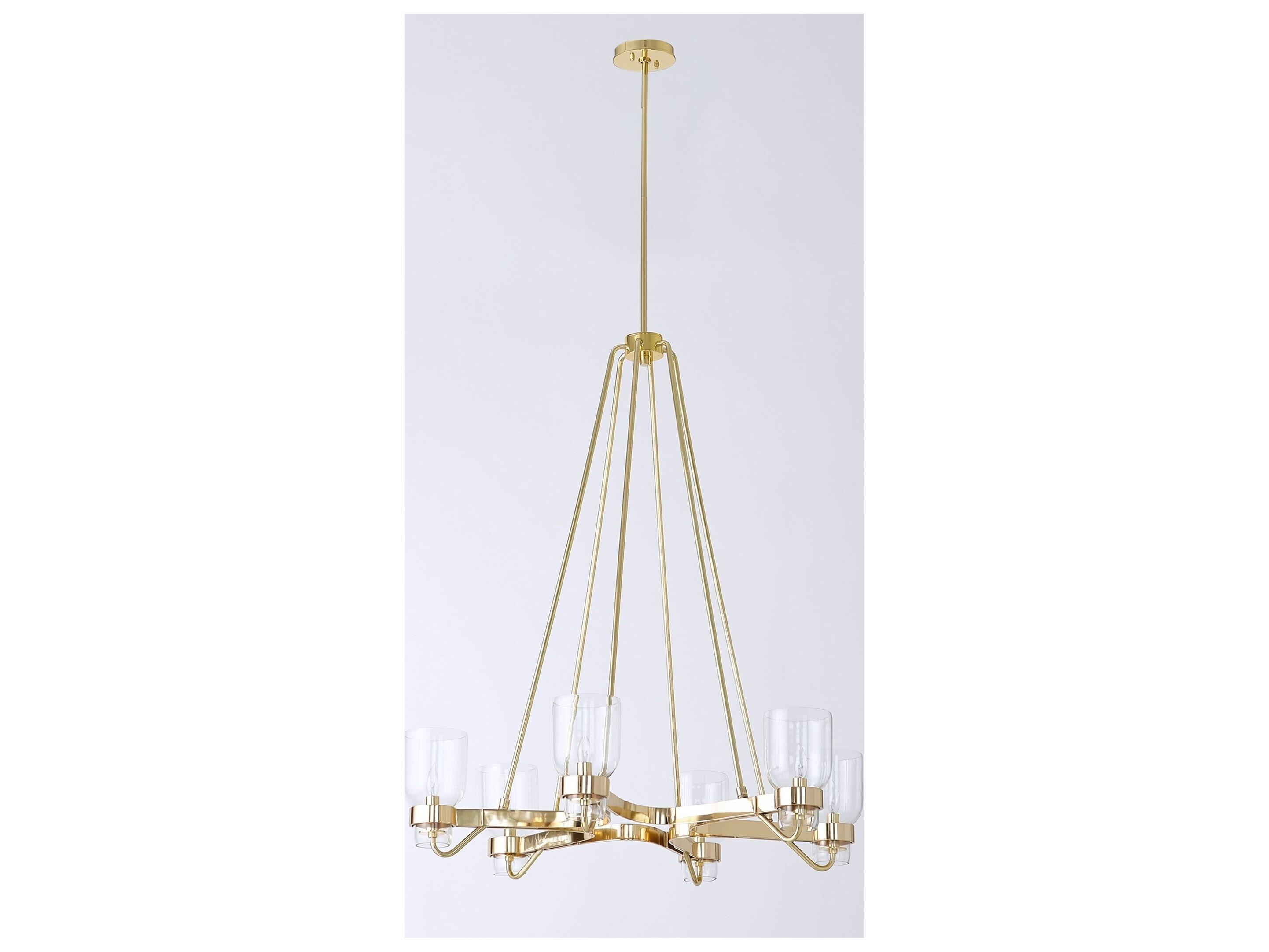 Global Views Brass Candelabra Round Chandelier
