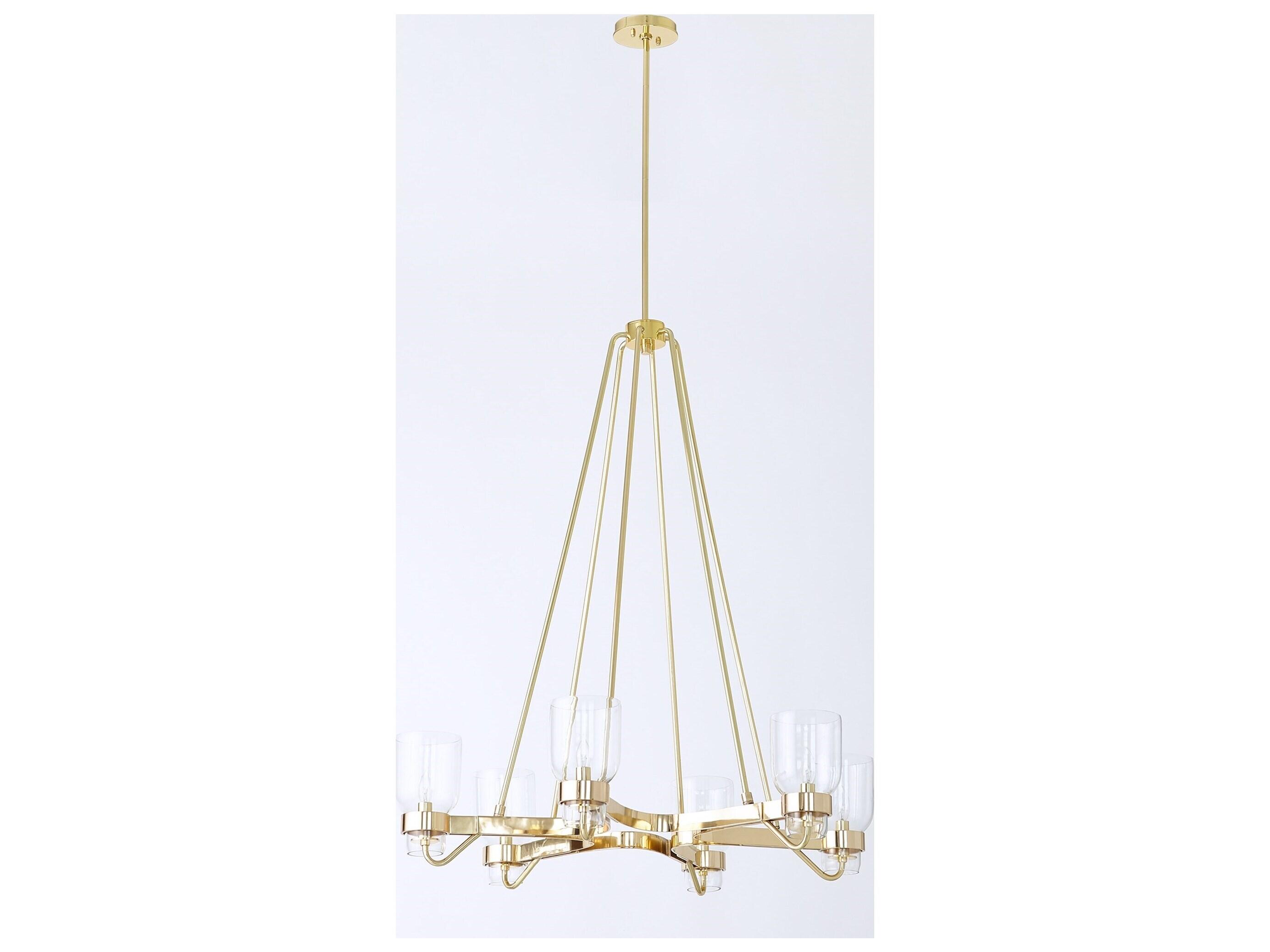 Global Views Brass Candelabra Round Chandelier