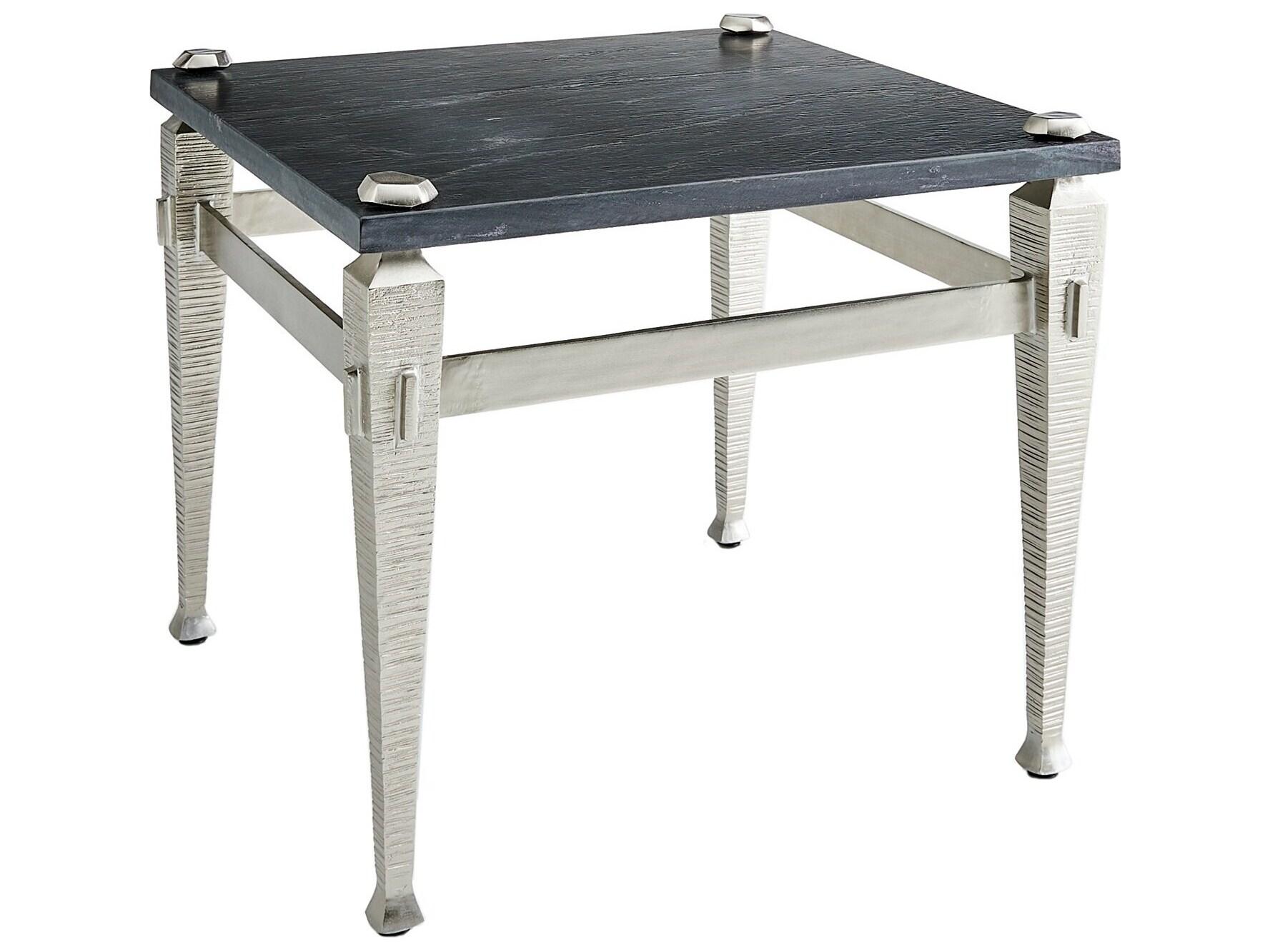 Global Views Square Marble End Table