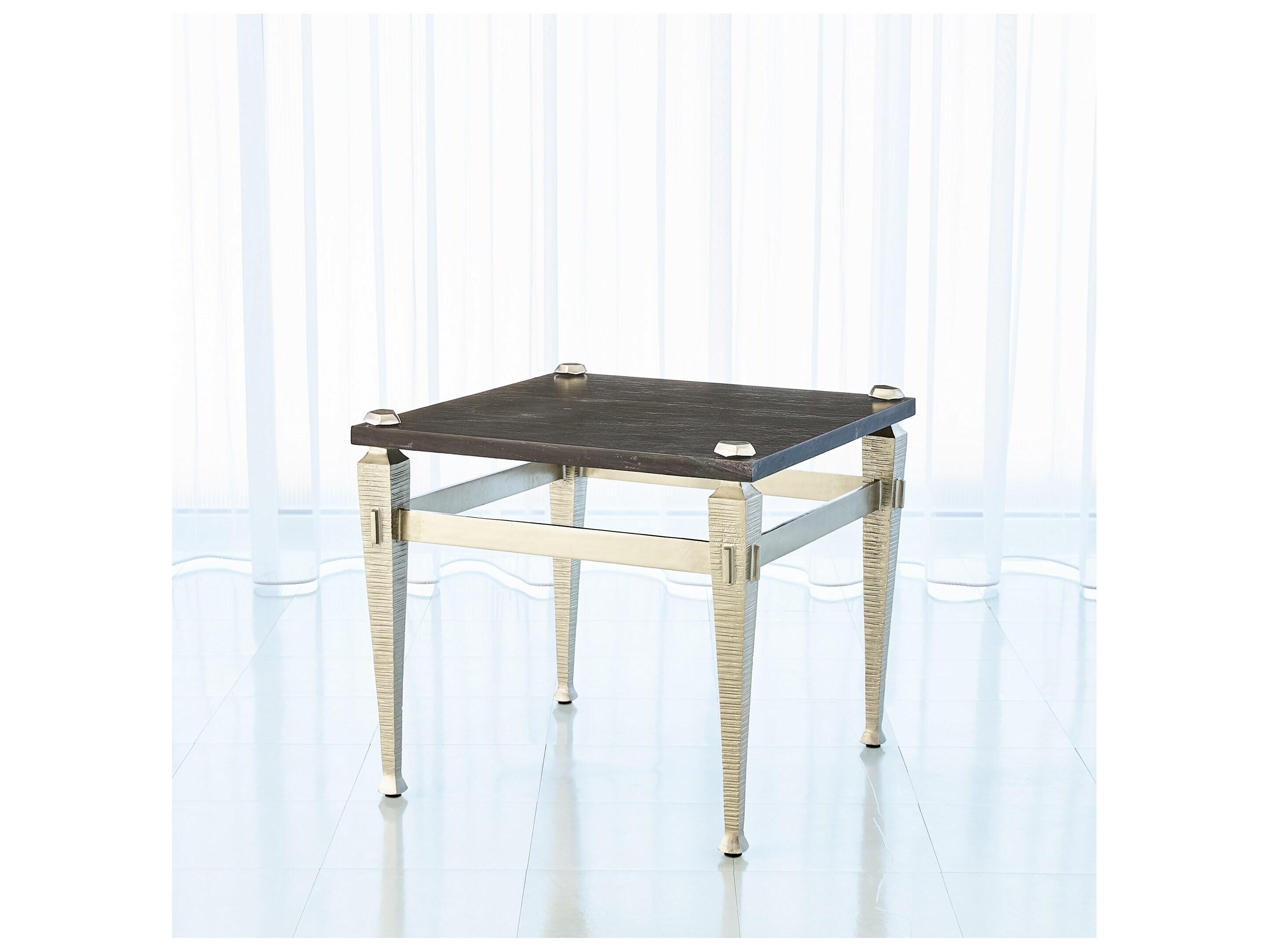 Global Views Square Marble End Table
