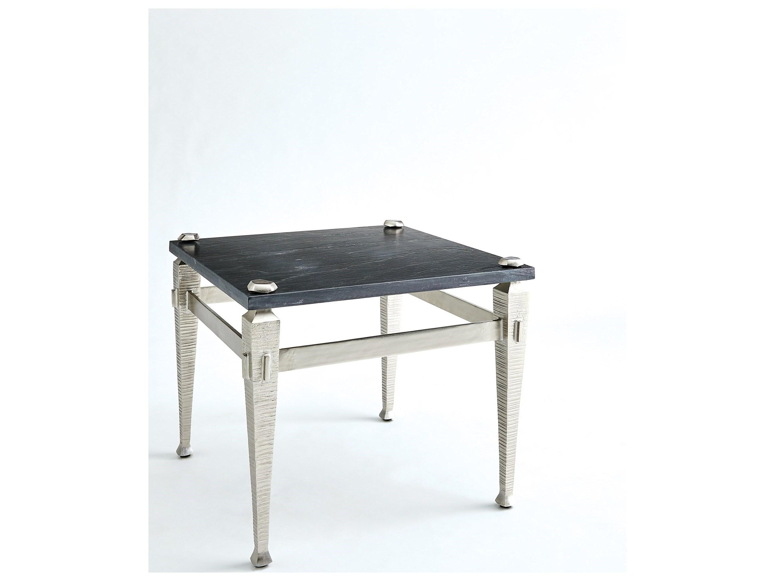 Global Views Square Marble End Table