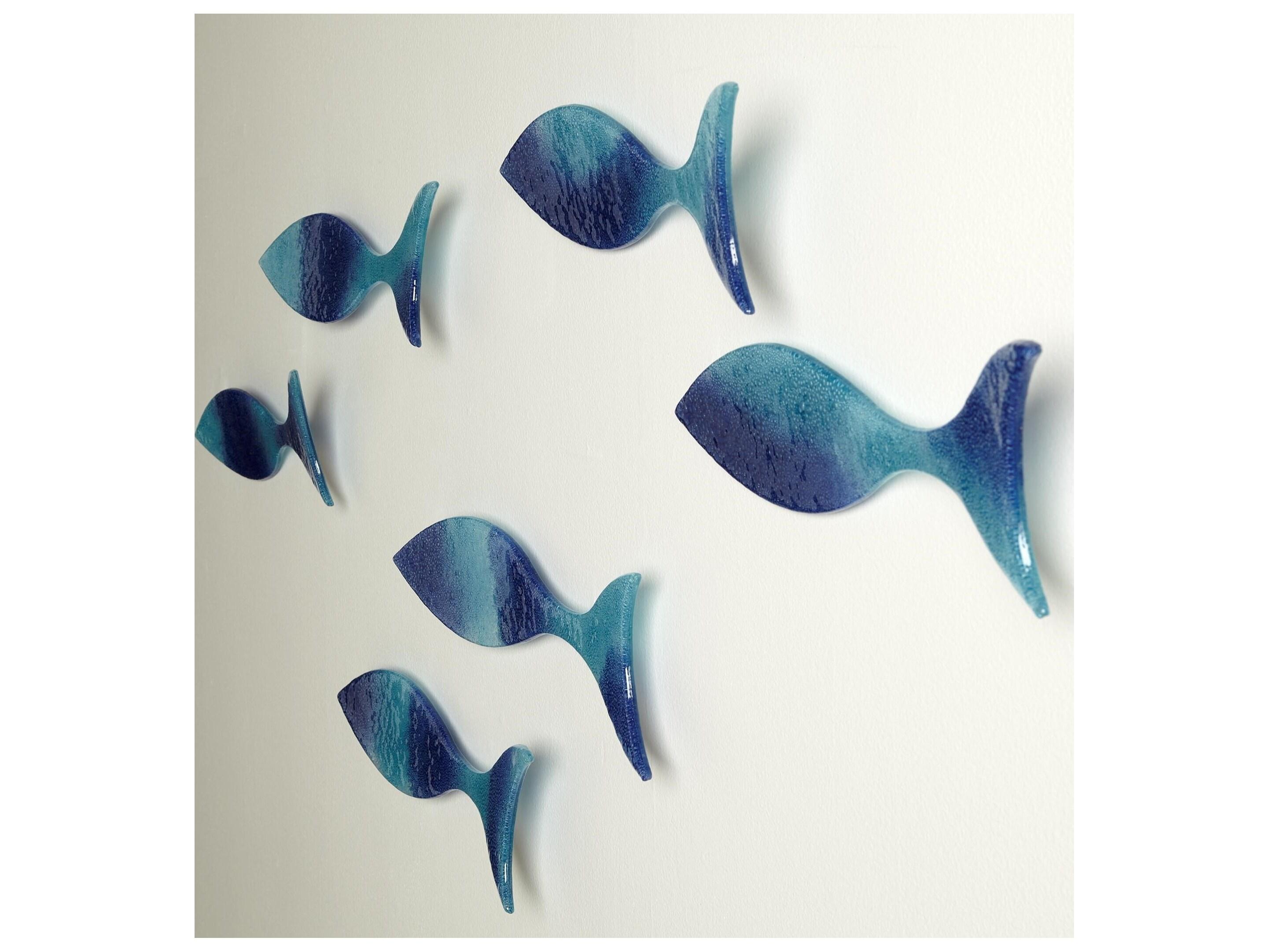 Global Views S/6 Glass Wall Art