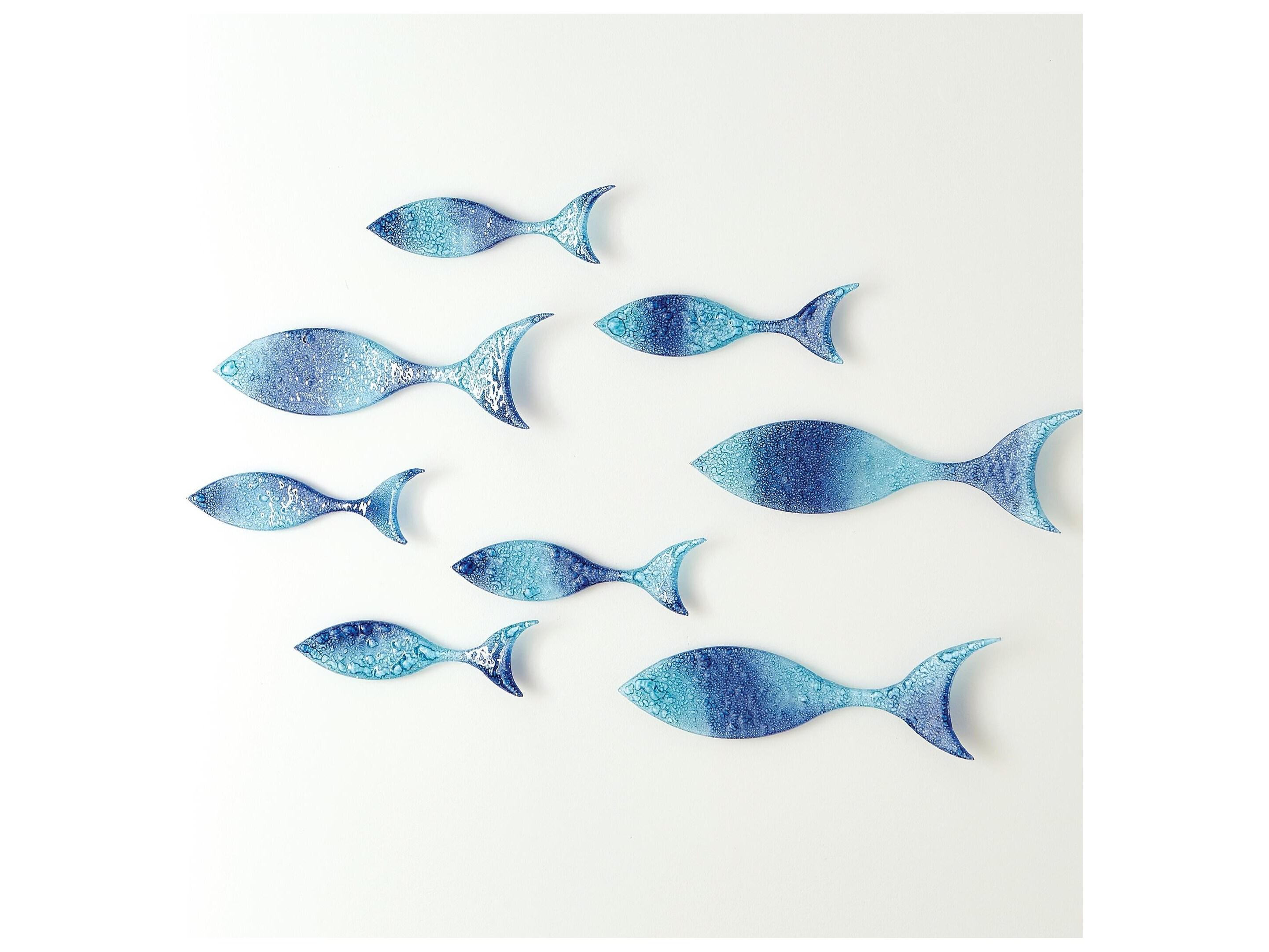 Global Views S/6 Glass Wall Art