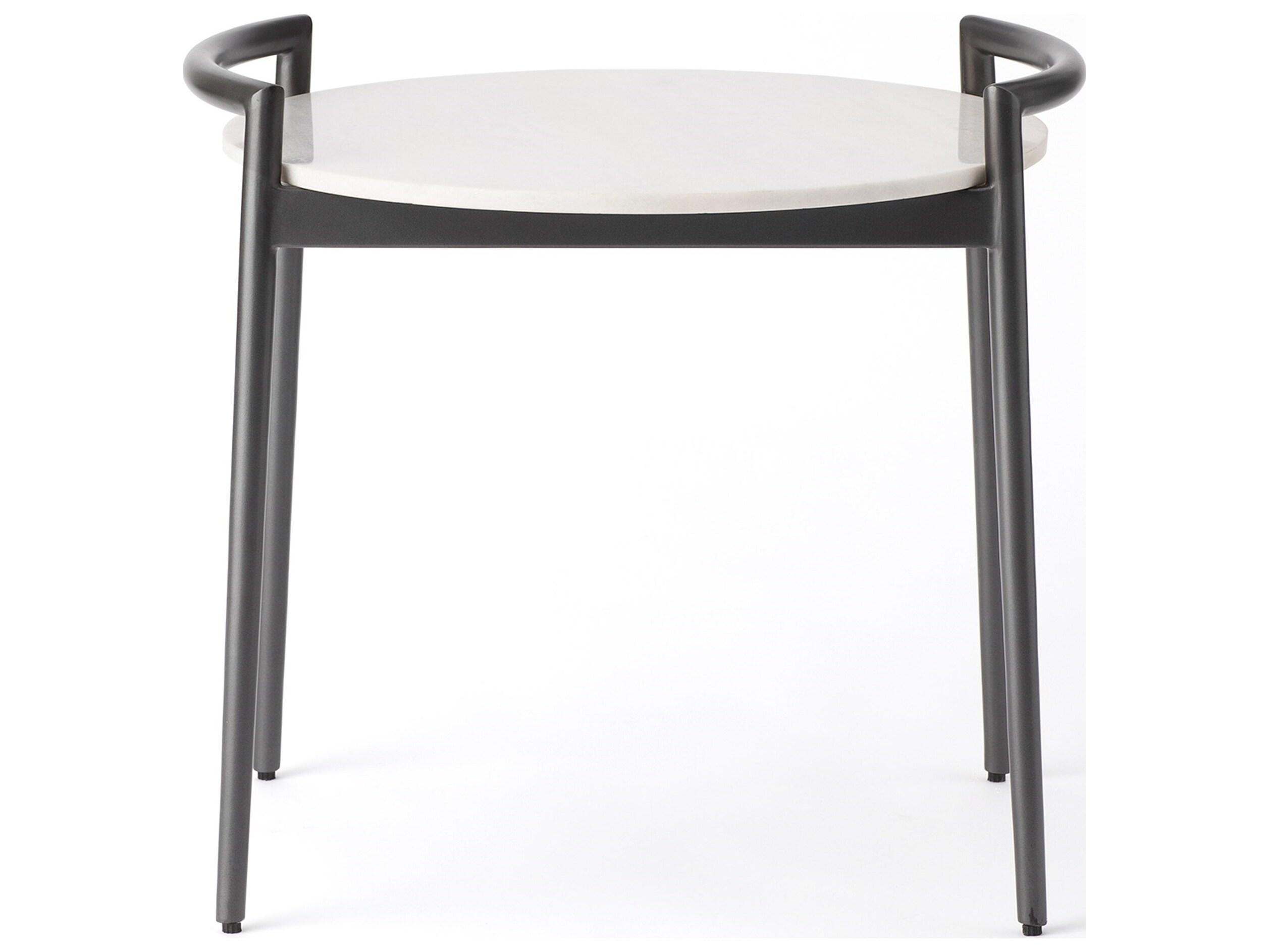 Global Views Oval Marble End Table