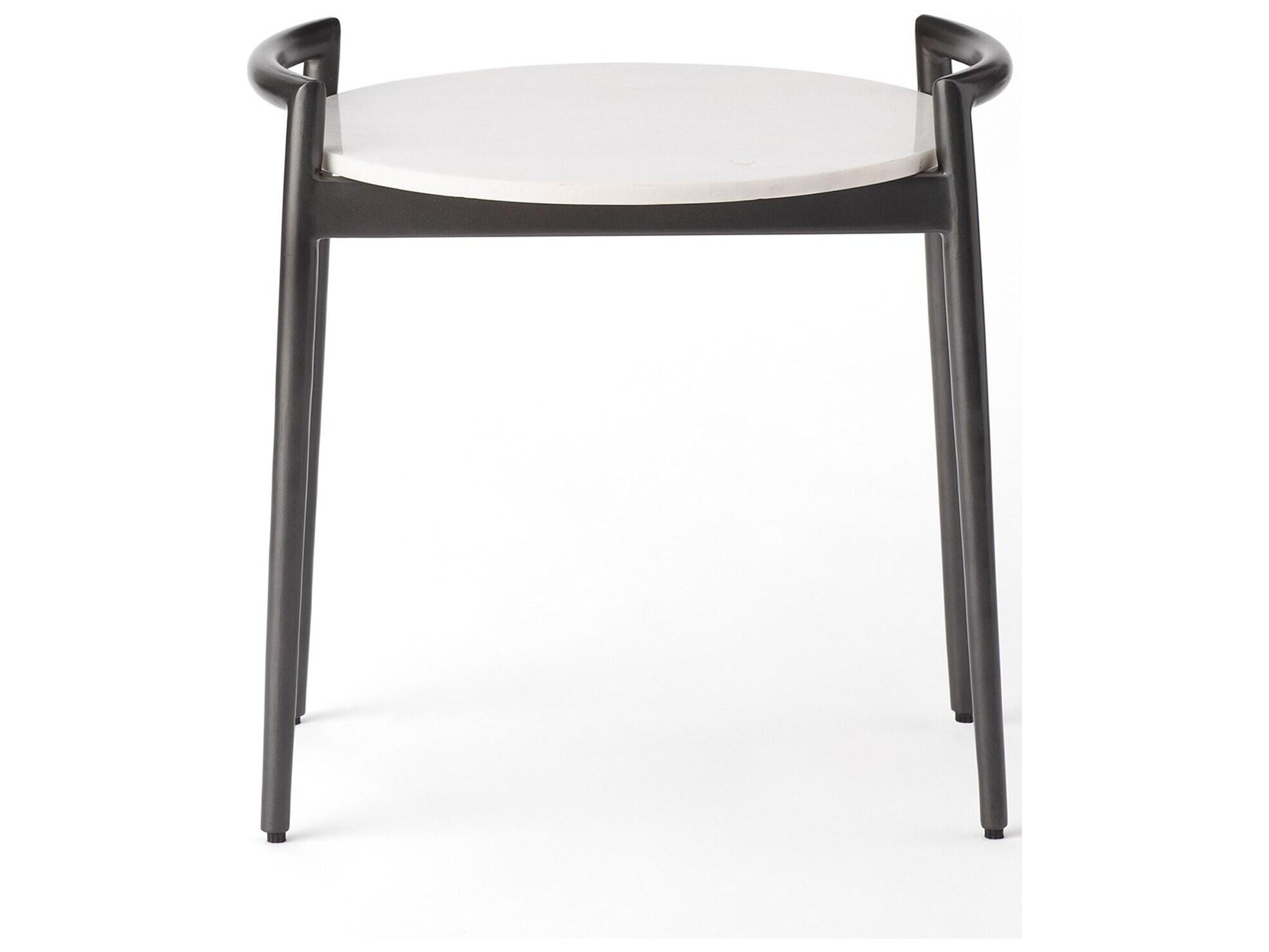 Global Views Oval Marble End Table