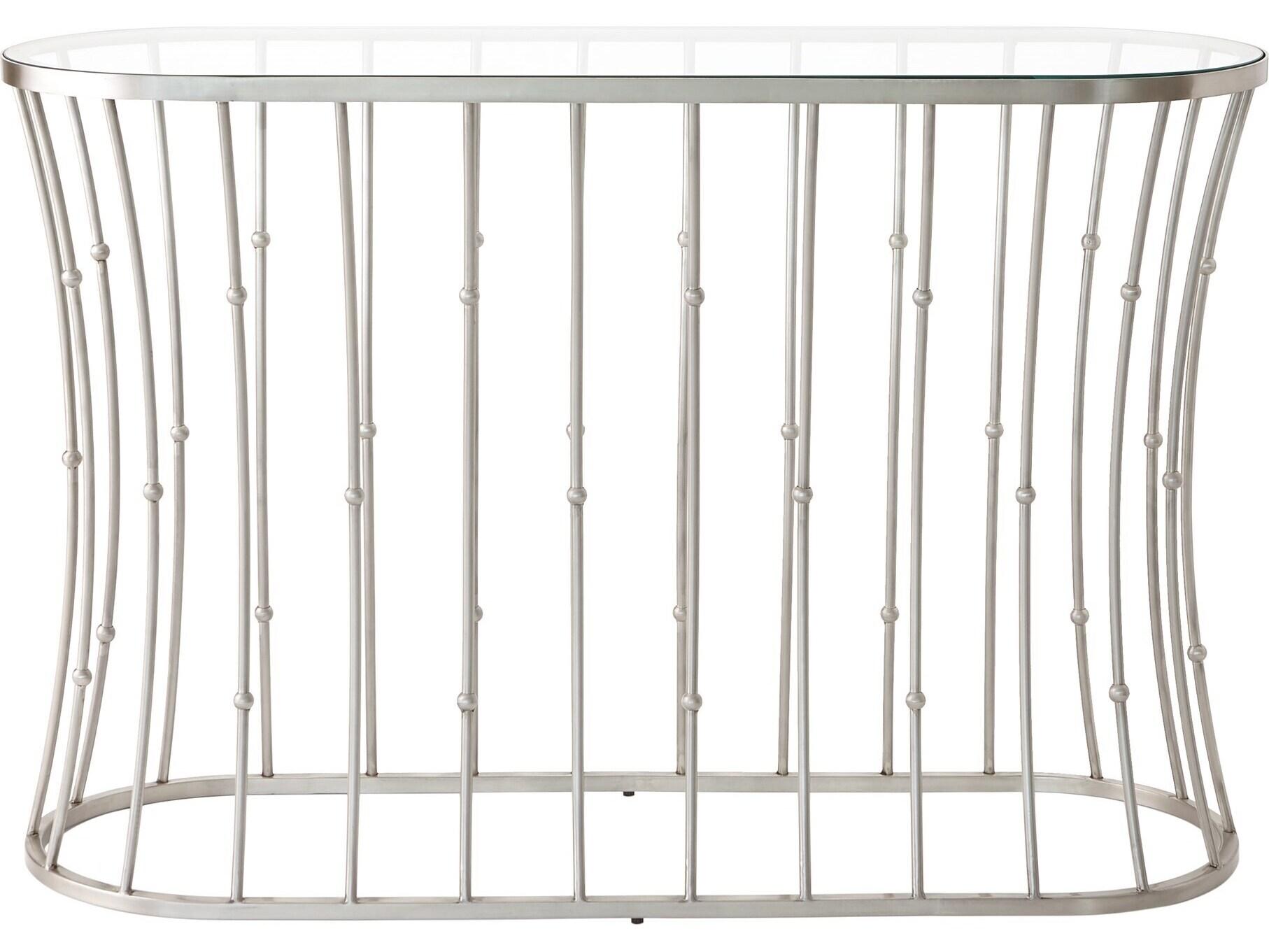Global Views Oval Glass Console Table