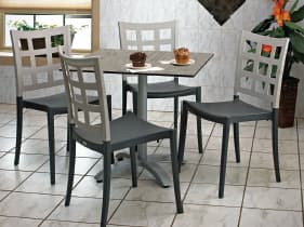 Grosfillex Plazza Aluminum Outdoor Dining Set