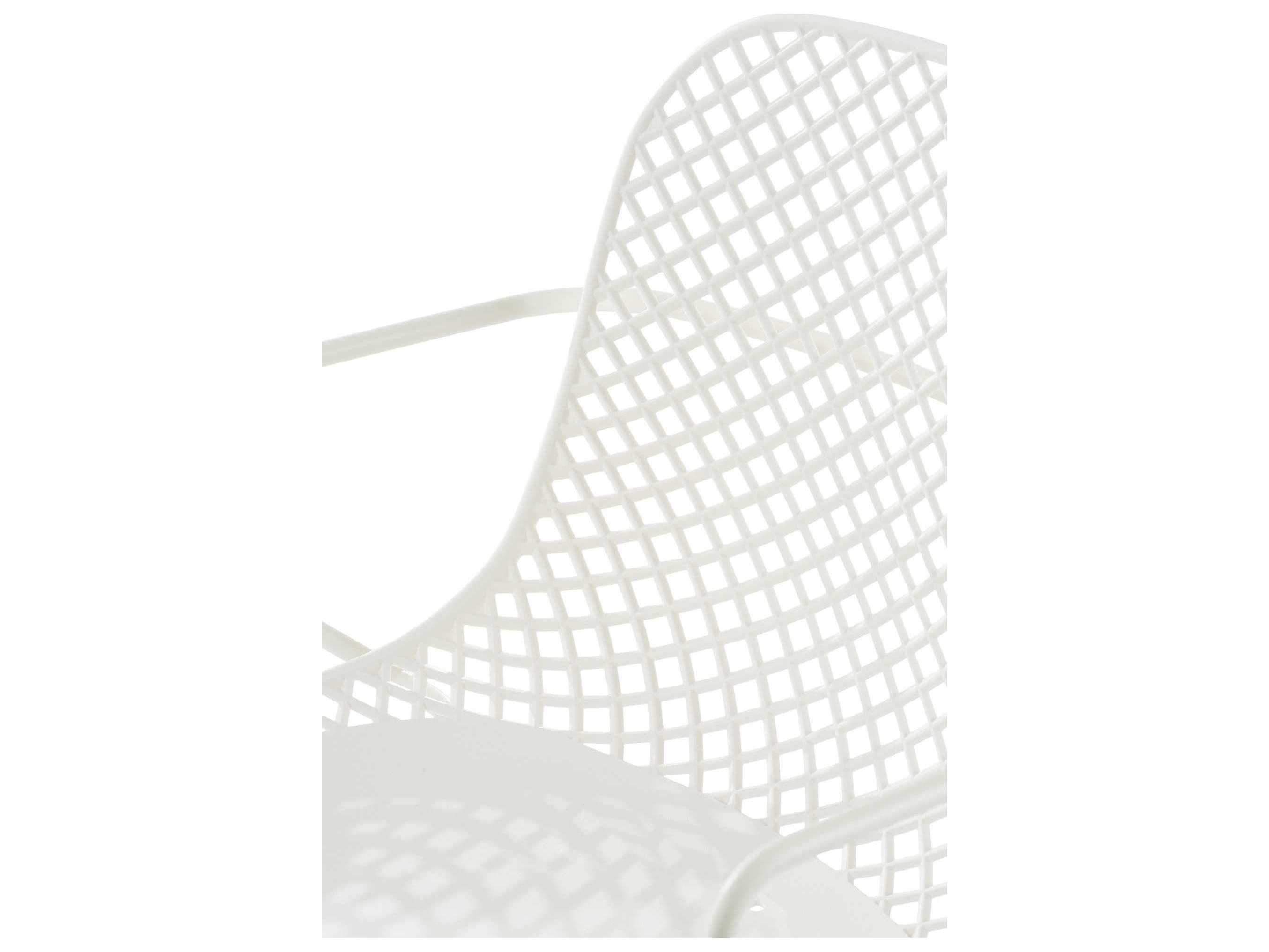 Grosfillex Ramatuelle Steel Creme Absolute '73 Outdoor Dining Arm Chair