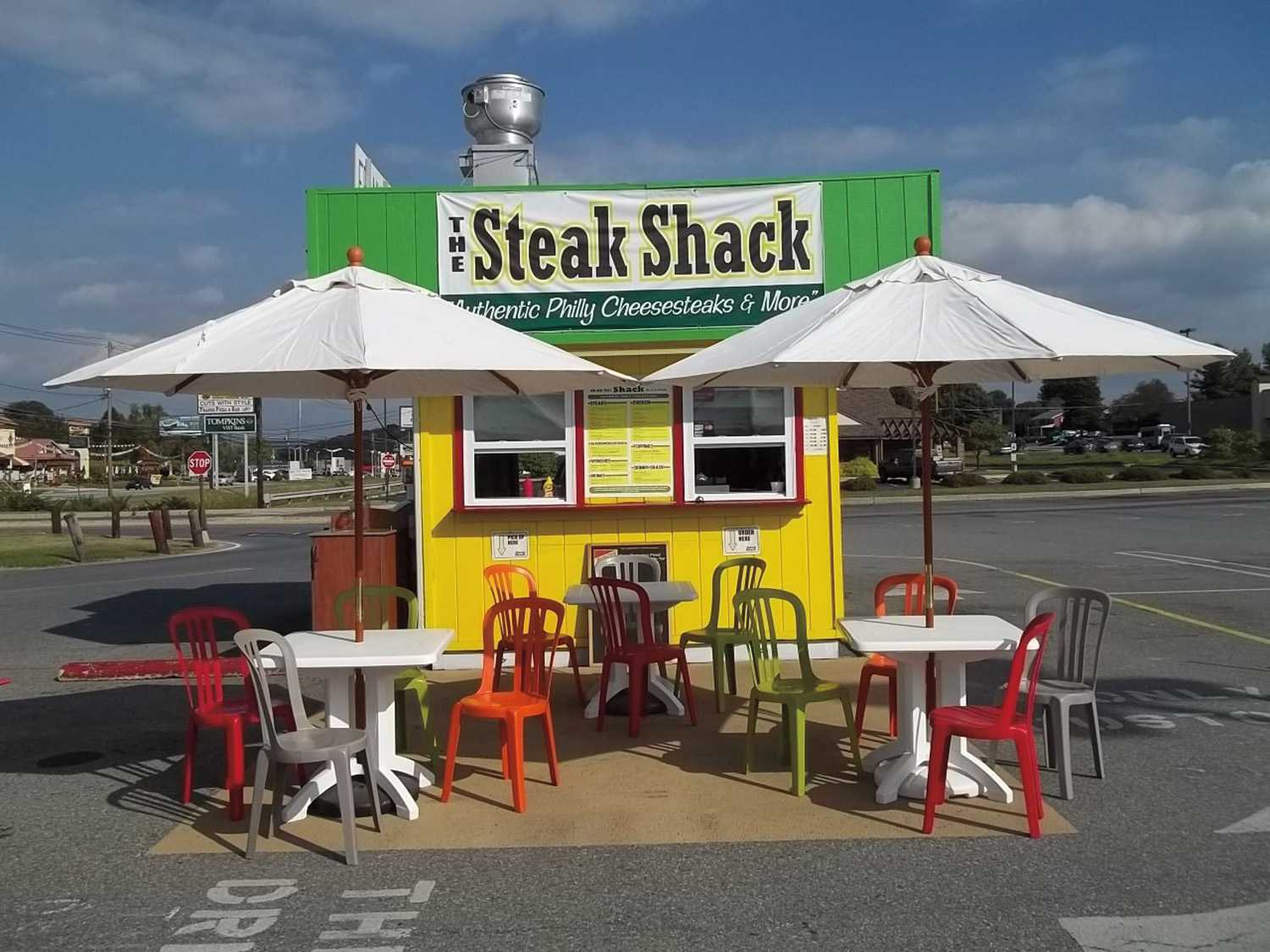 Grosfillex Miami Resin Red Stacking Bistro Side Chair