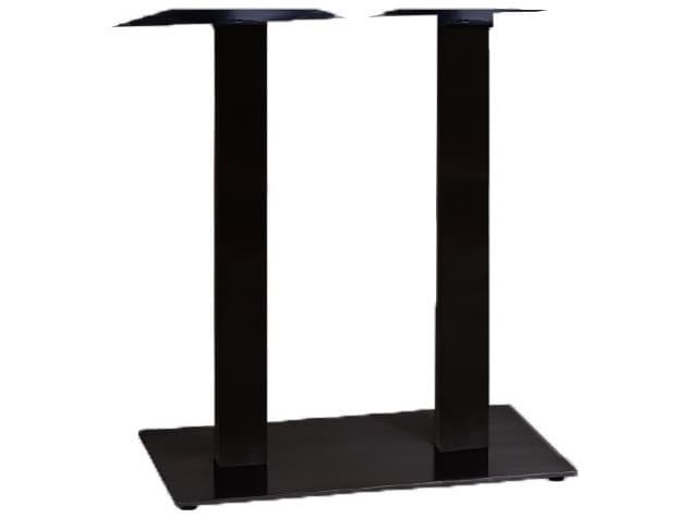 Grosfillex Gamma Steel Black Rectangular Bar Height Lateral Table Base