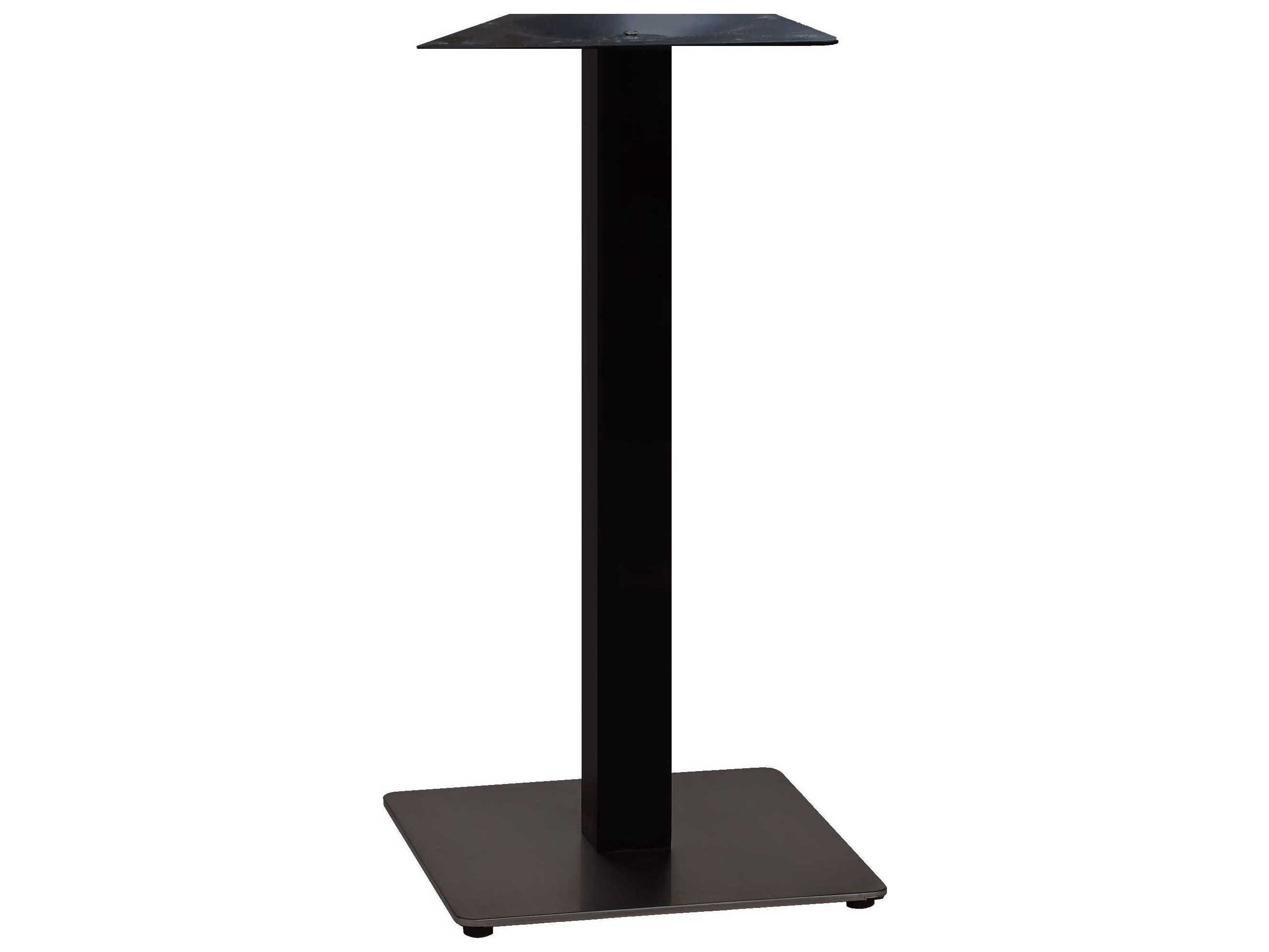 Grosfillex Gamma Steel Black Square Bar Height Table Base