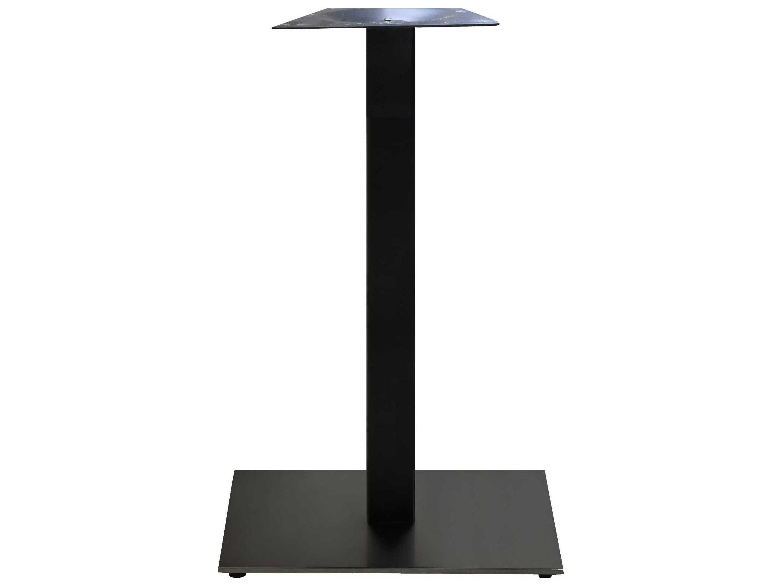 Grosfillex Gamma Steel Black Square Bar Height Table Base