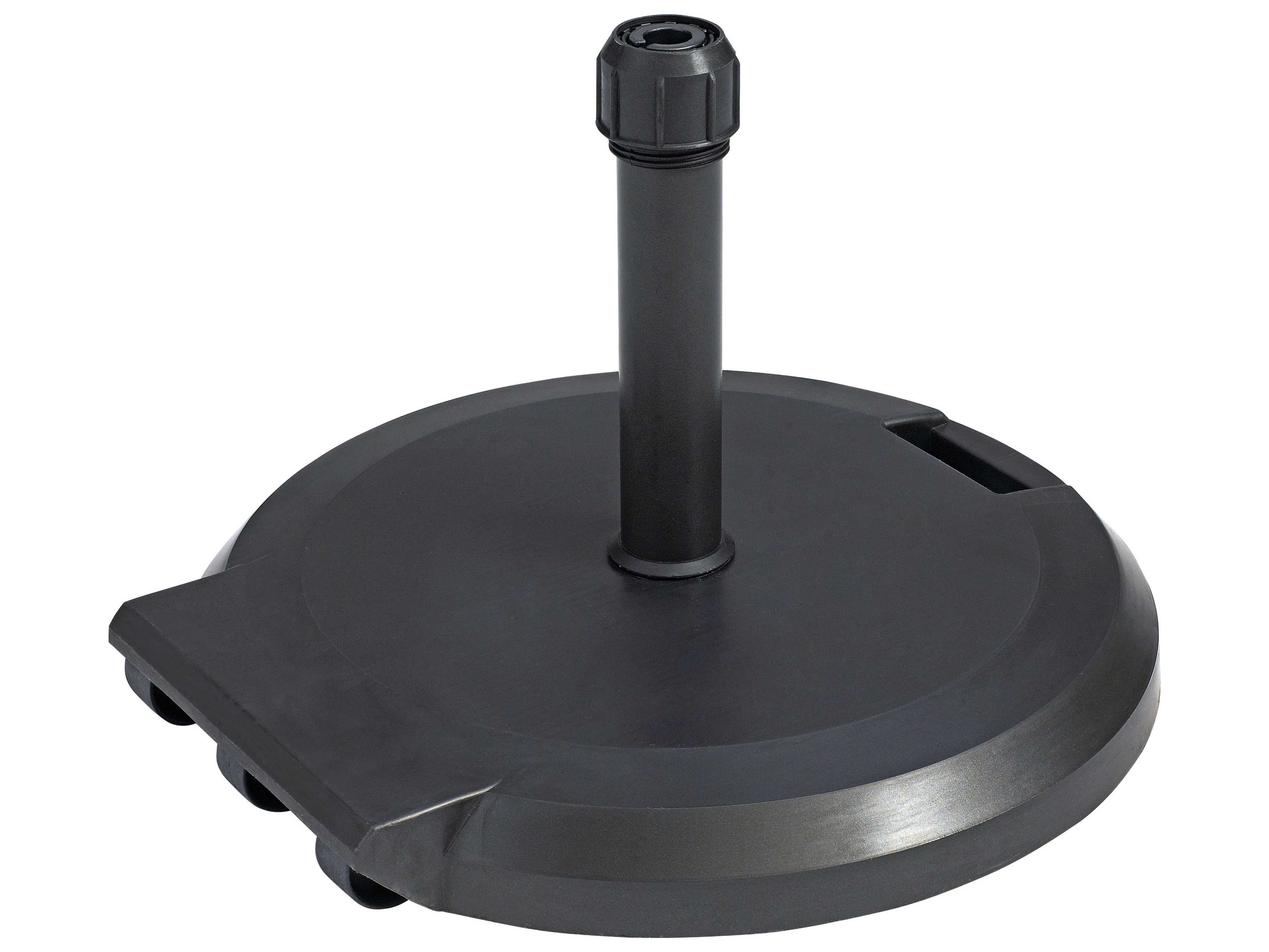 Grosfillex Resin Charcoal Free Standing Umbrella Base with Wheels