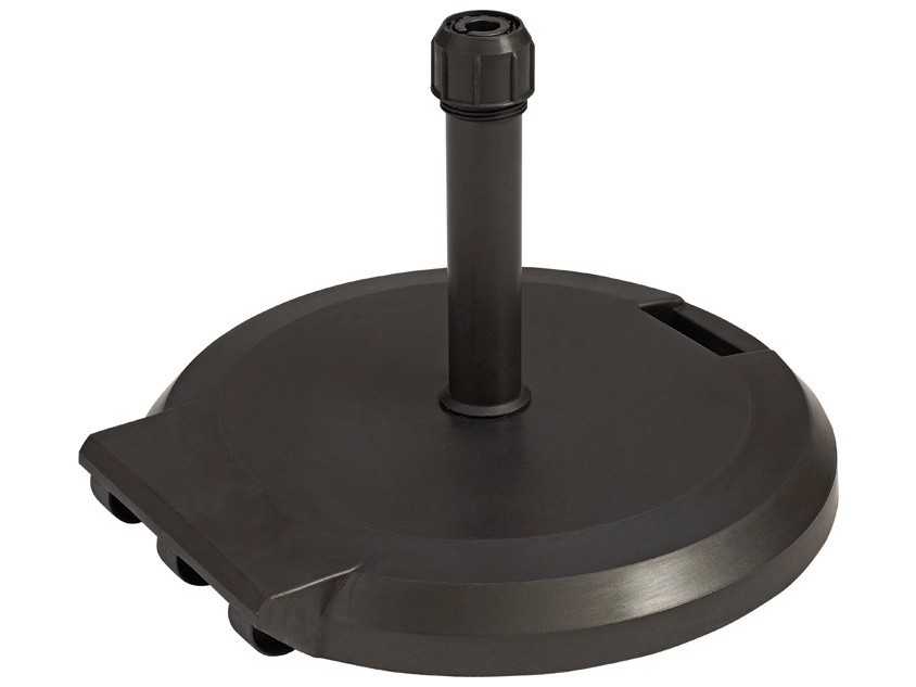 Grosfillex Resin Bronze Mist Free Standing Umbrella Base with Wheels