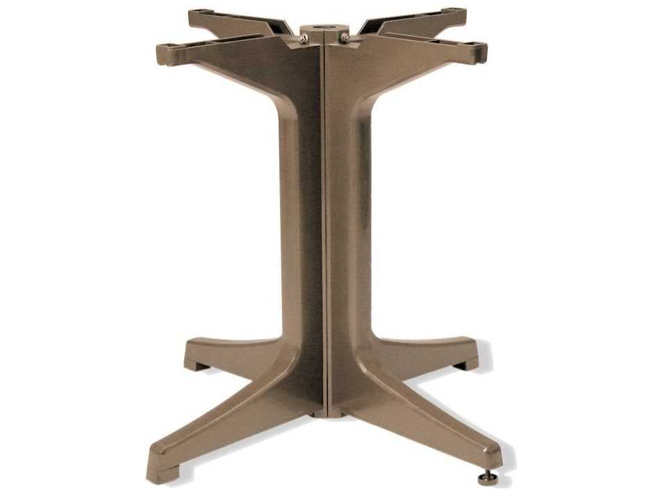 Grosfillex Alpha Resin Taupe Large Pedestal Table Base
