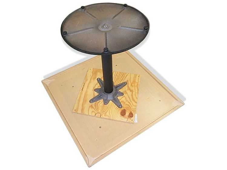 Grosfillex Classic Resin Natural Wood 14" Square Mounting Plate